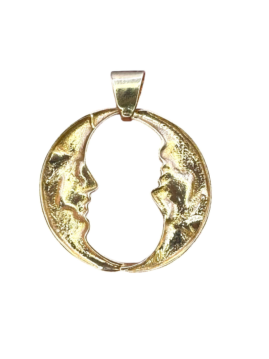 14k Diamond Moon Pendant