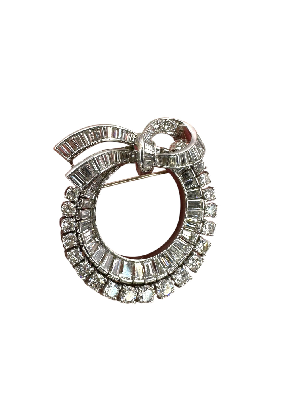 Platinum Diamond Wreath Brooch