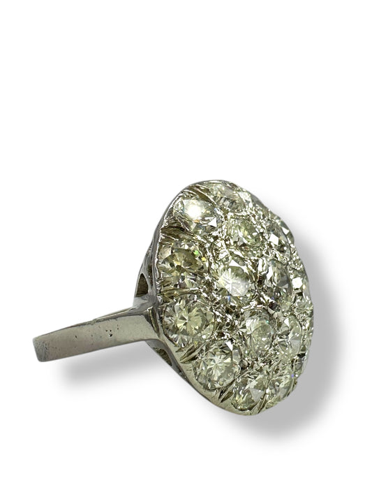 Platinum Diamond Cocktail Ring
