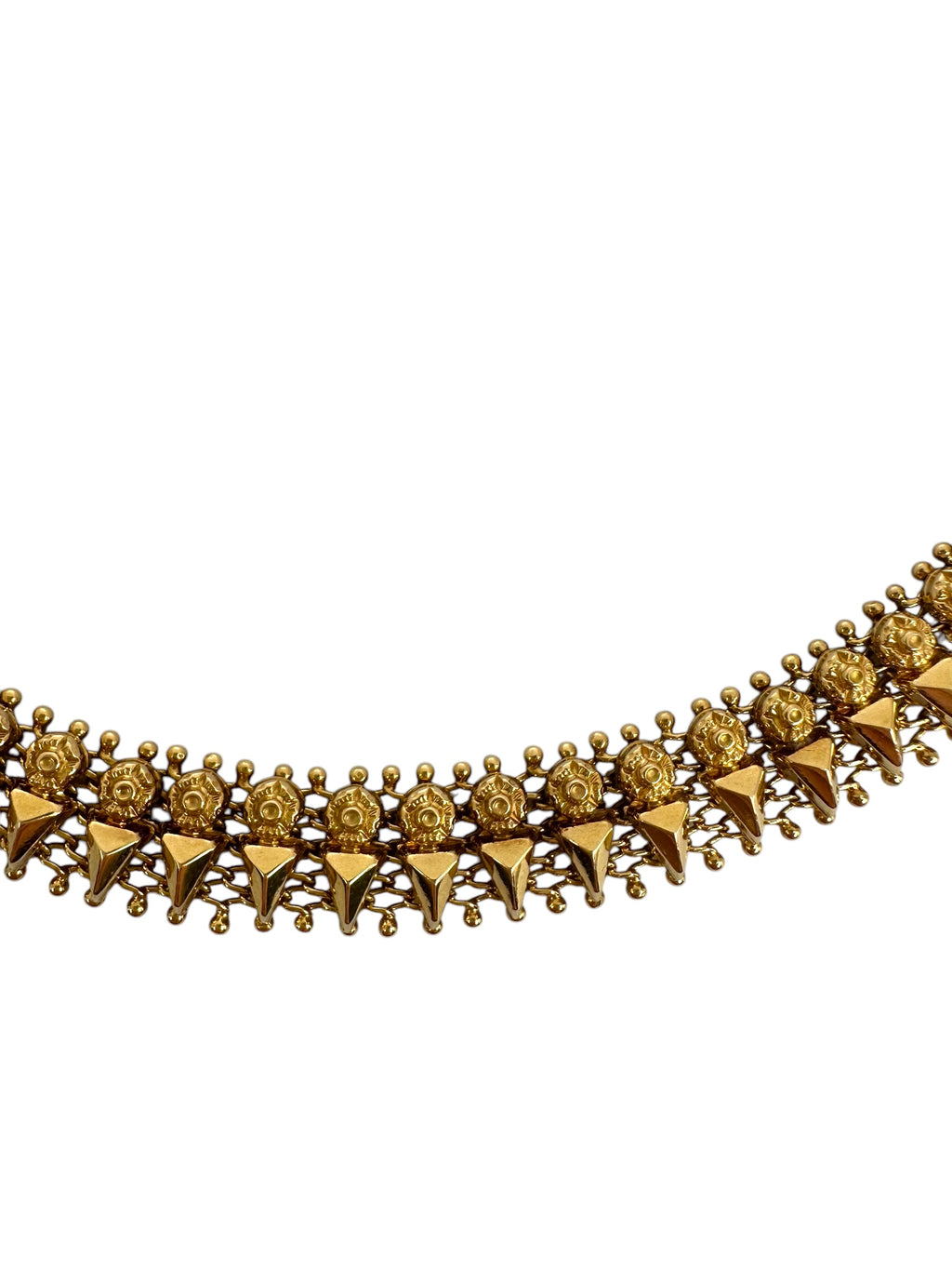 18k Flower Spike Collar Necklace