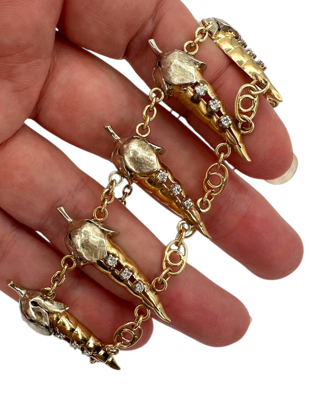 14k Diamond Pepper Bracelet