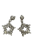 14k Diamond Star Dangle Earrings