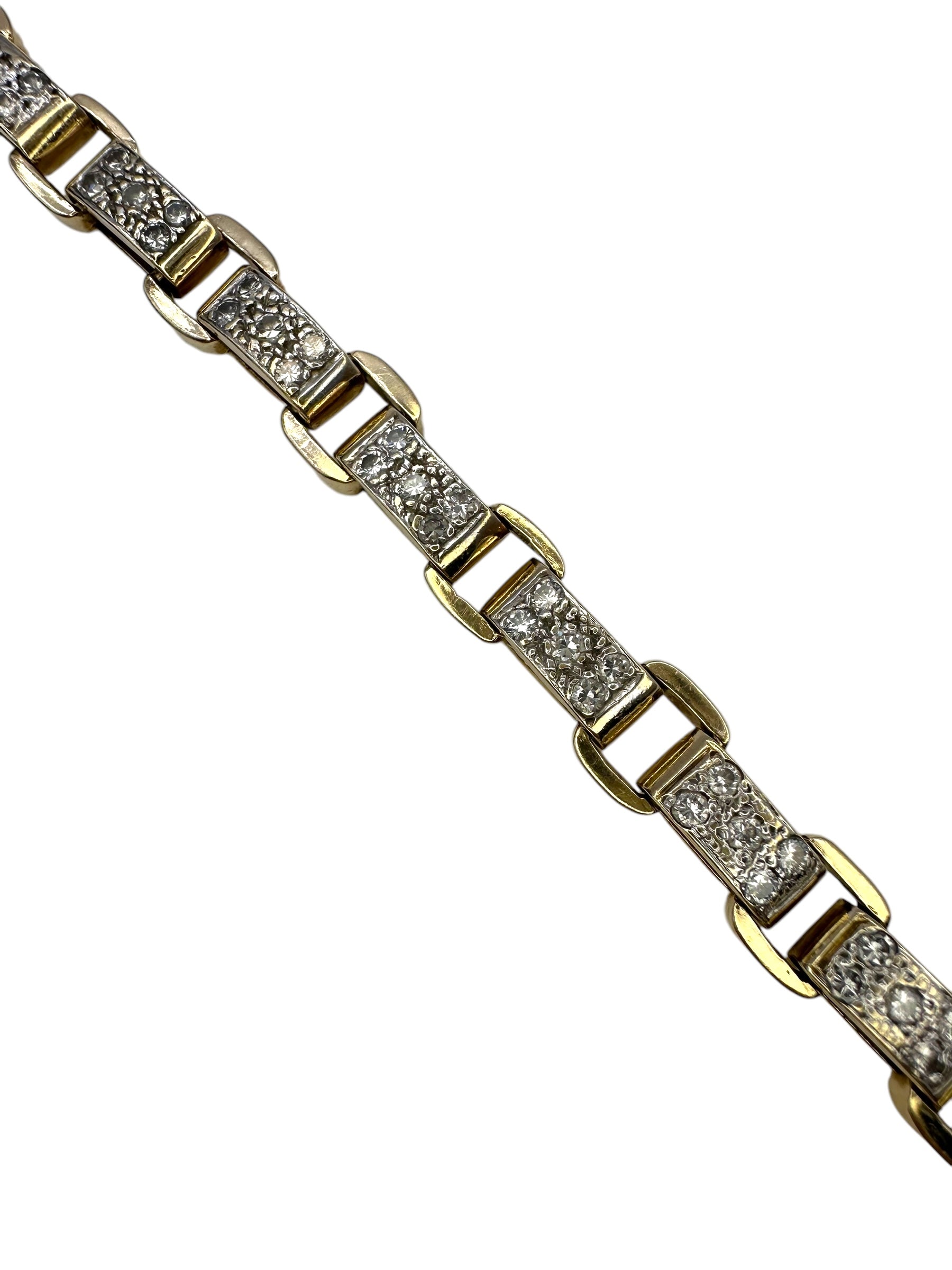 14k Diamond Chunky Chain Bracelet