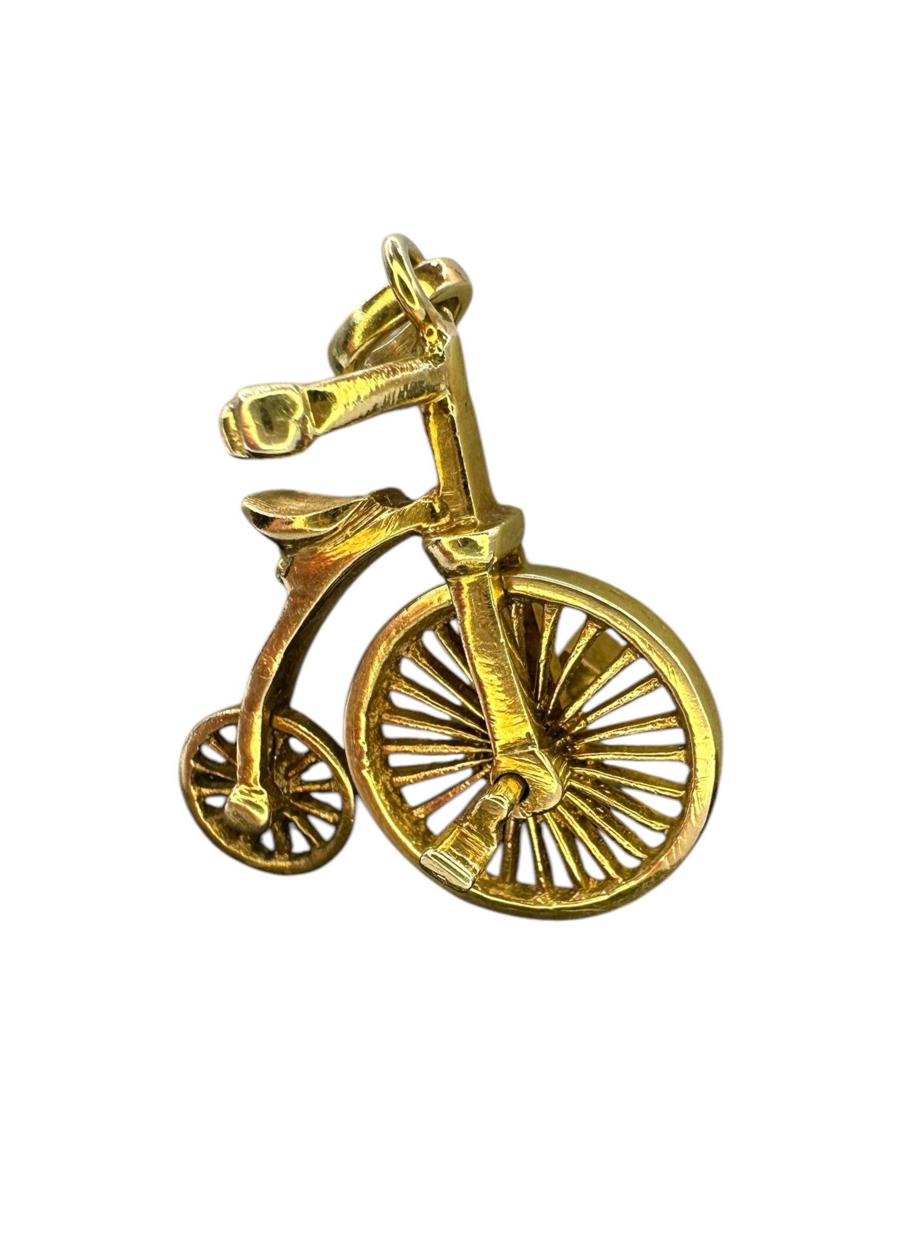 14k Penny Farthing Bicycle Charm