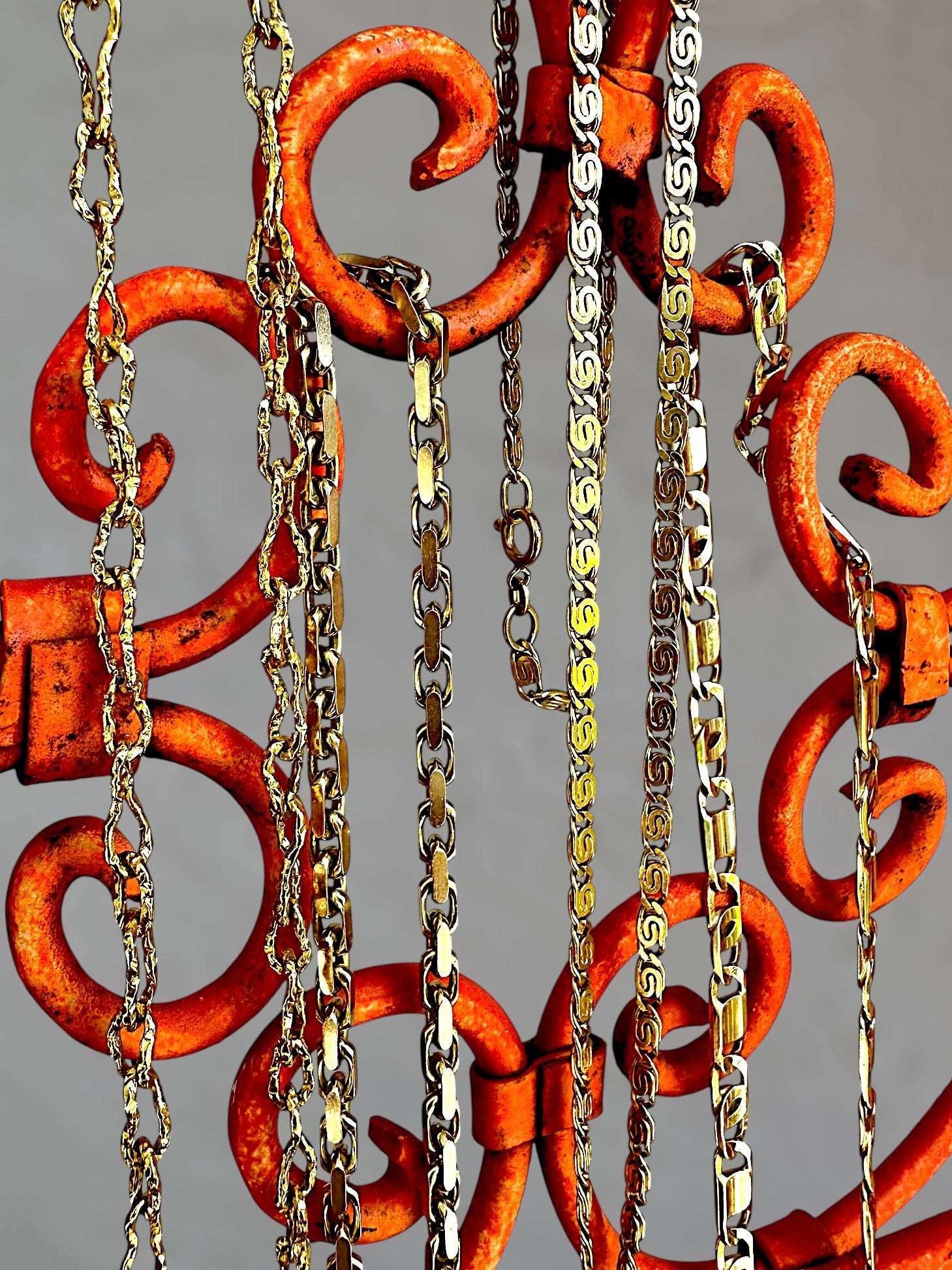 14k Biker Link Chain Necklace - Medium Link
