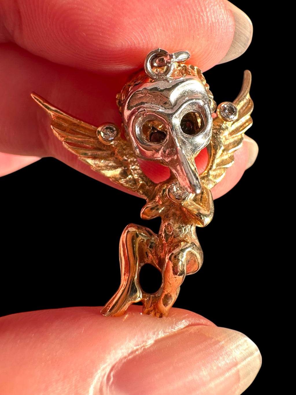 14k Cherub Pendant