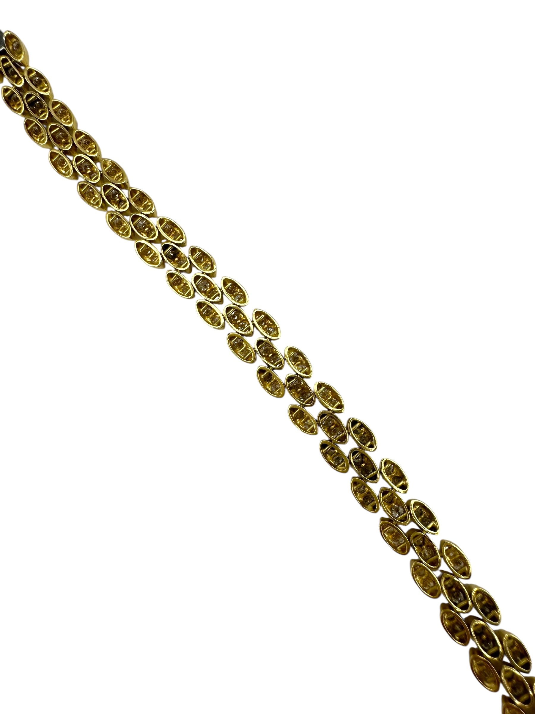 18k Diamond Panther Link Bracelet