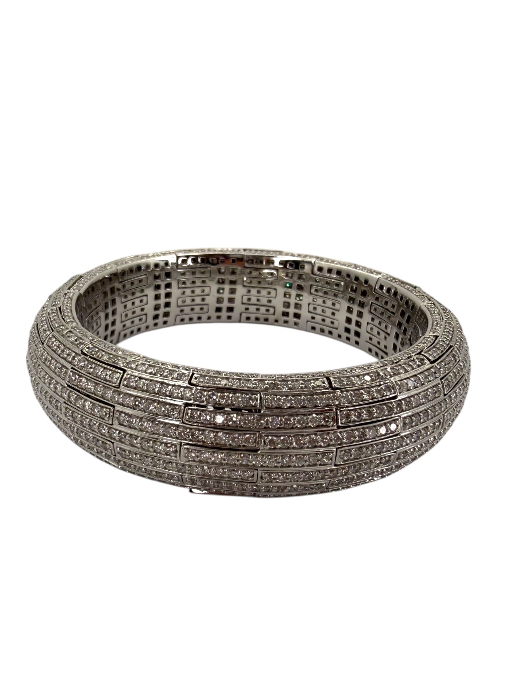 18k Stretch Diamond Bangle Bracelet