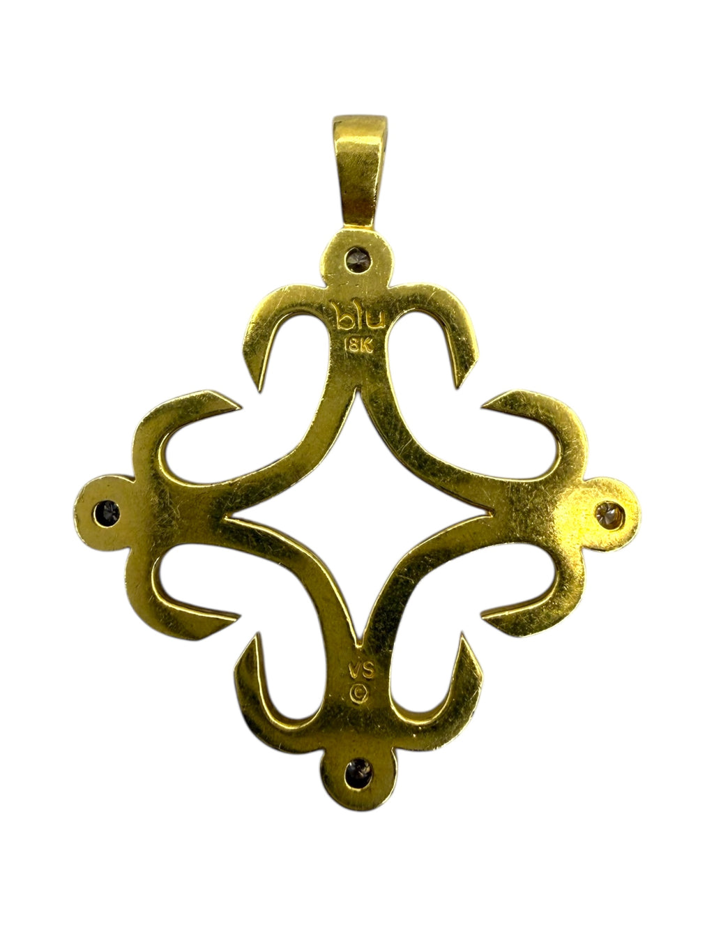 18k Diamond Cross Pendant