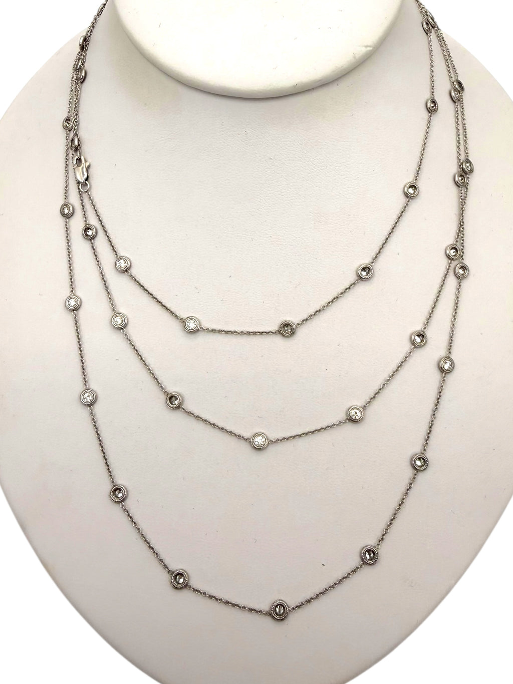 14k Diamond Station Necklace