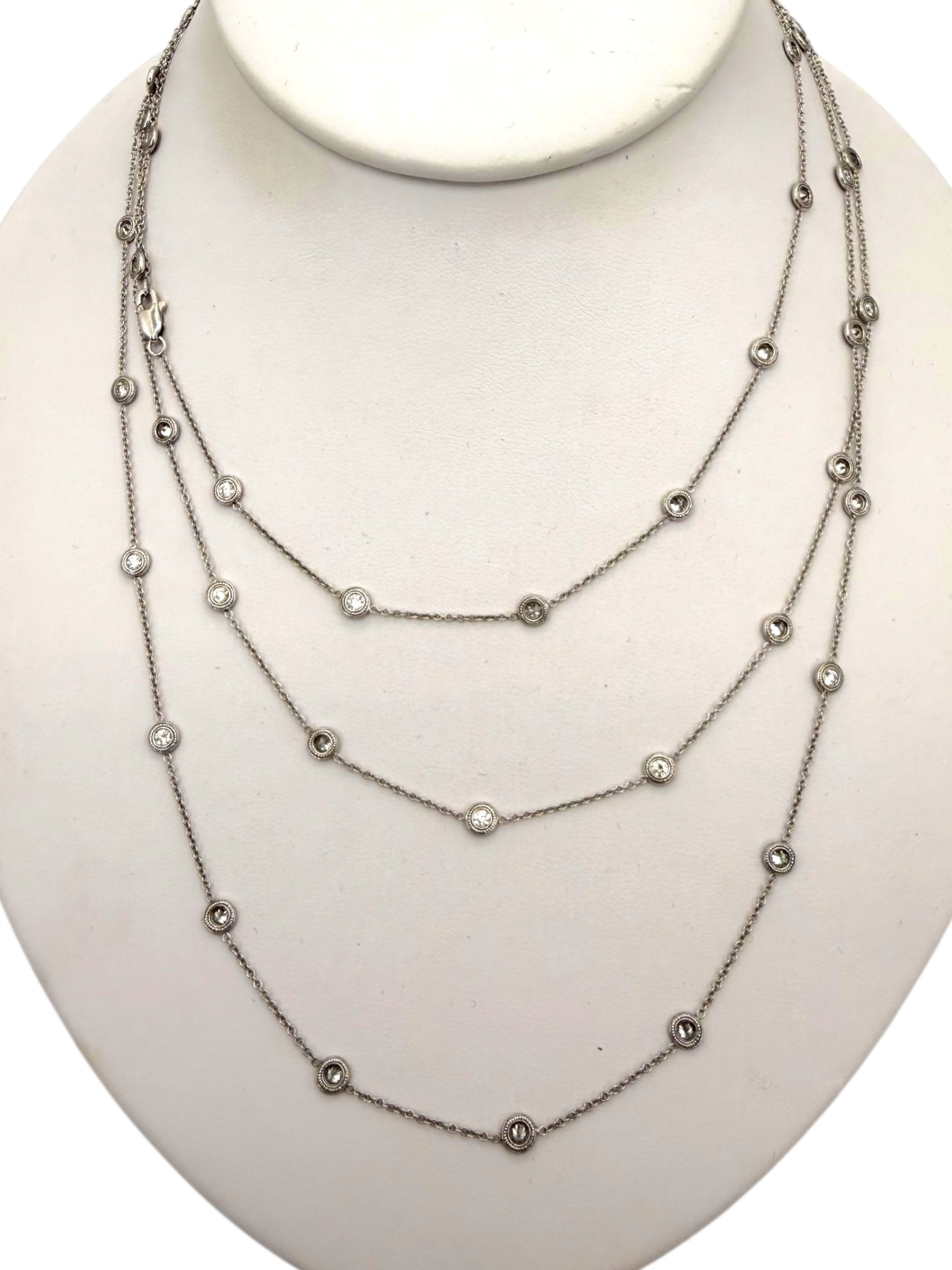 14k Diamond Station Necklace