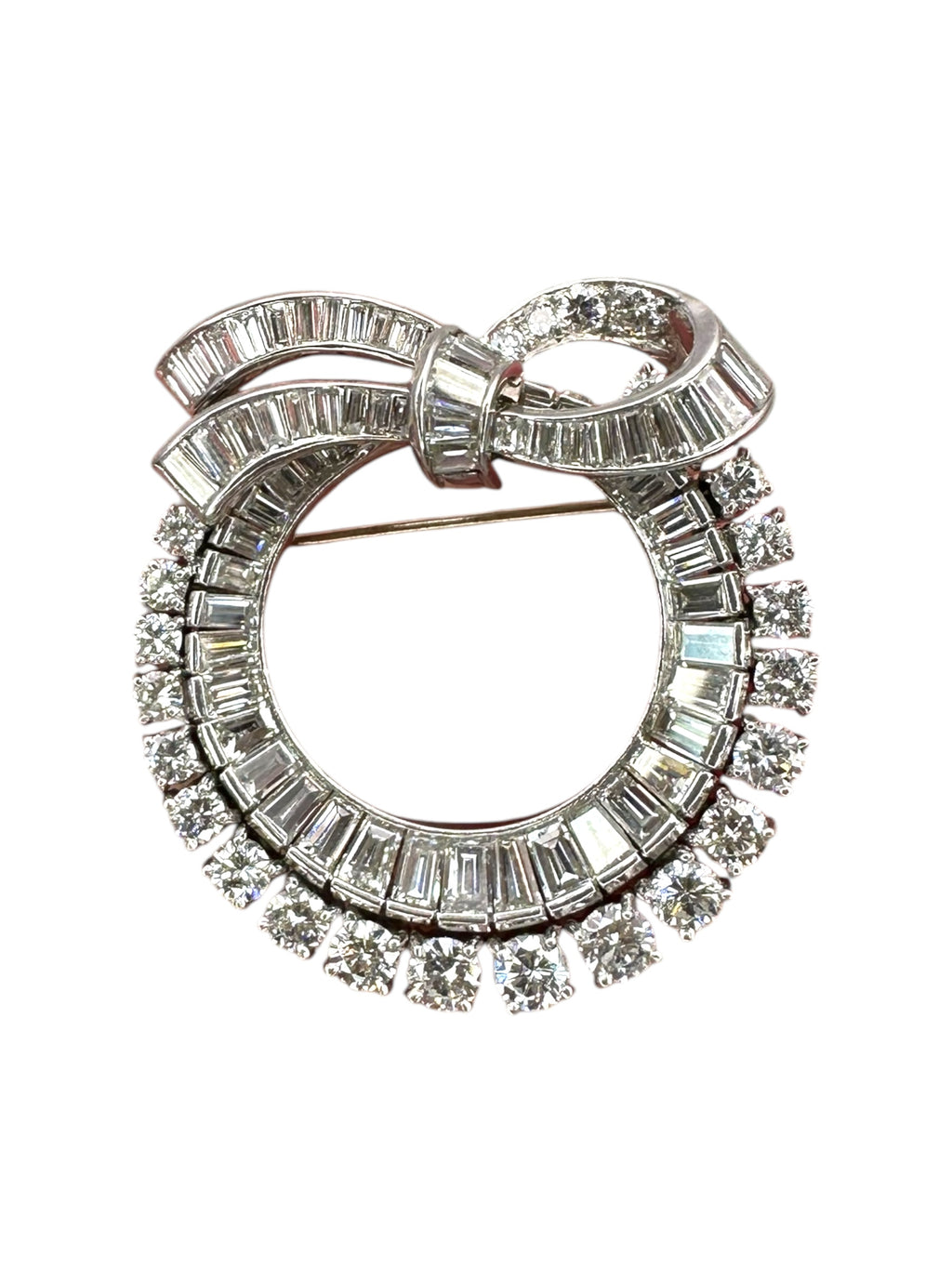 Platinum Diamond Wreath Brooch