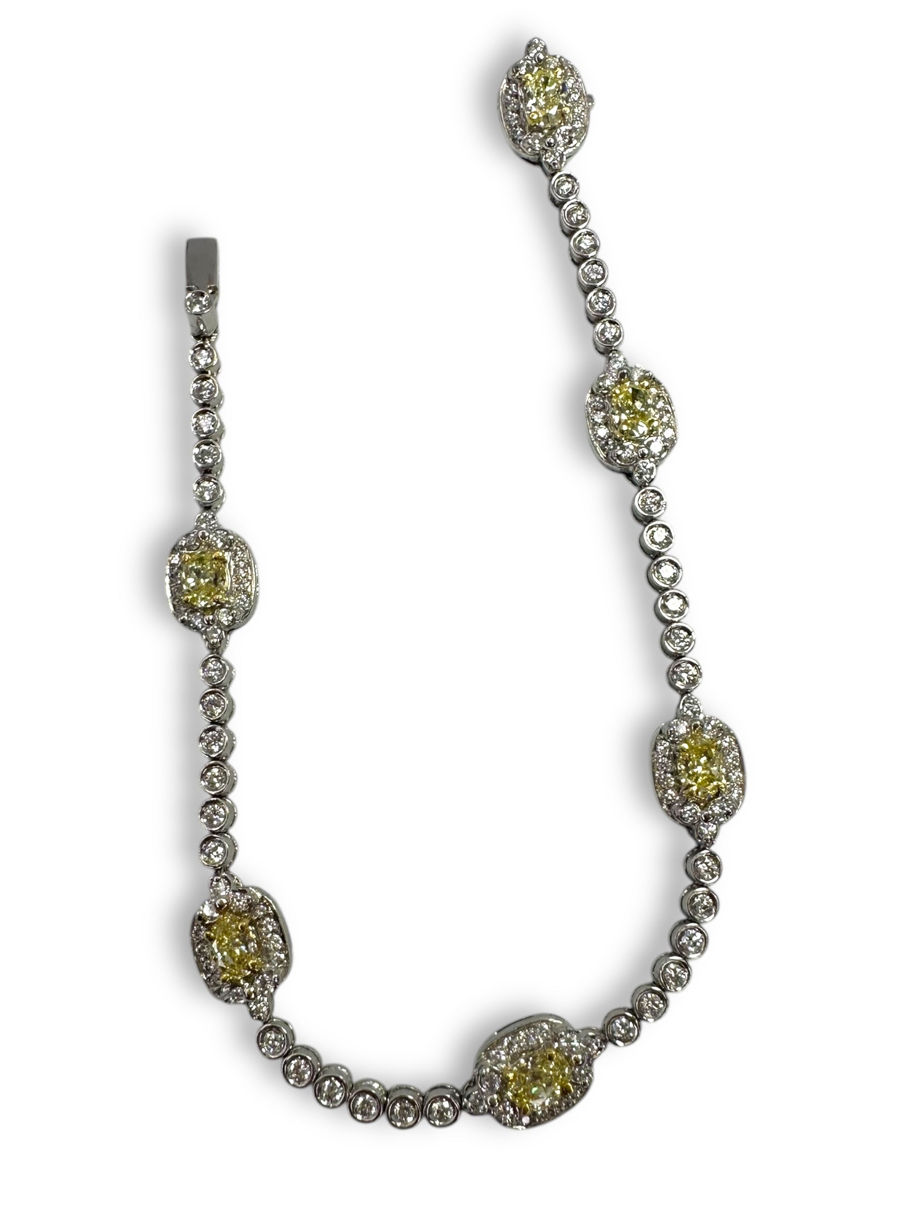 18k Yellow and White Diamond Bracelet