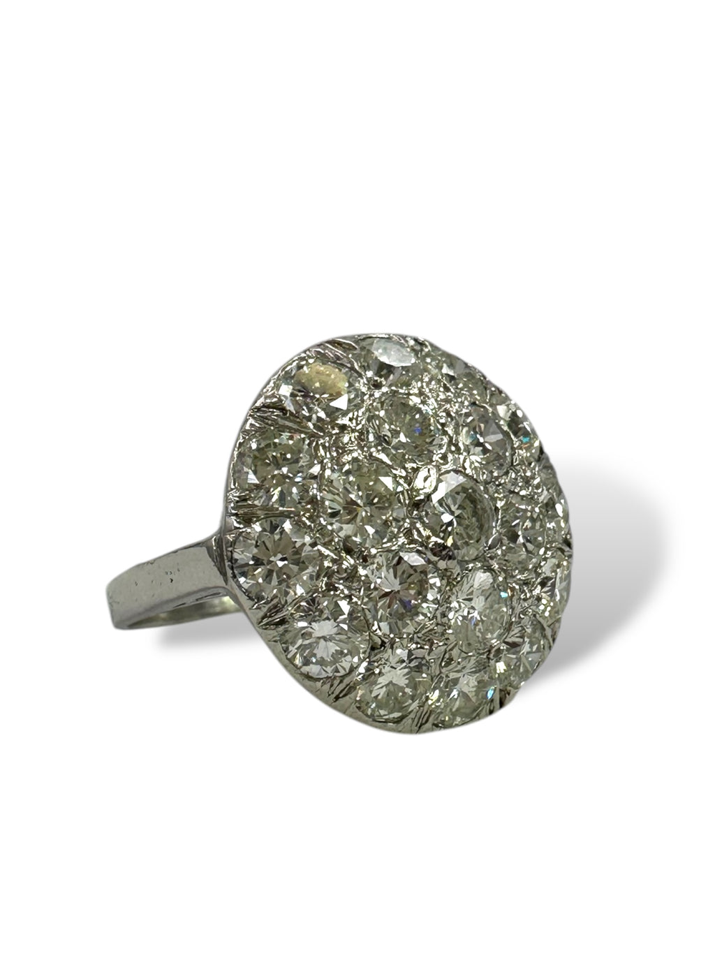 Platinum Diamond Cocktail Ring