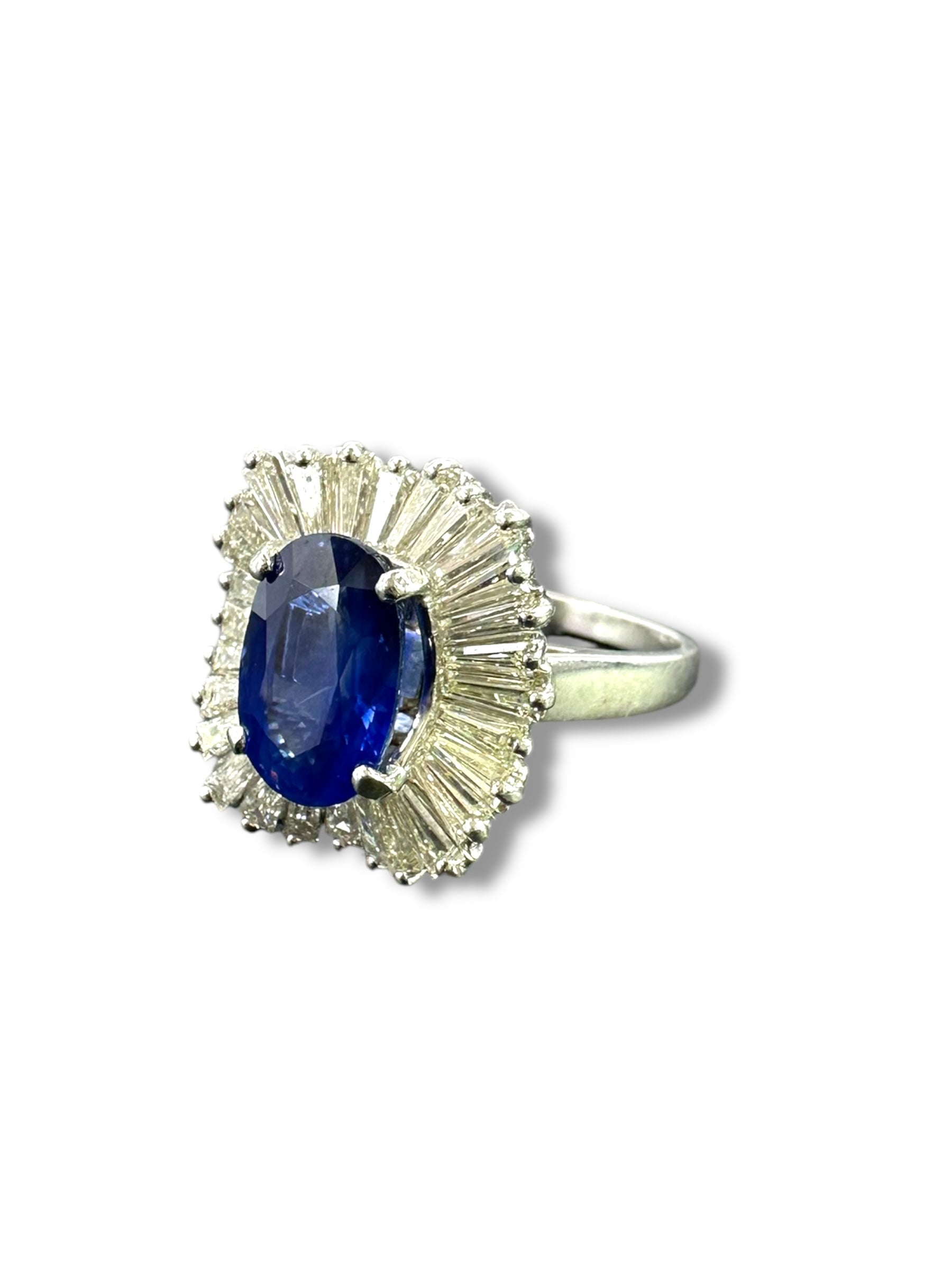 Platinum Sapphire Diamond Ringdant