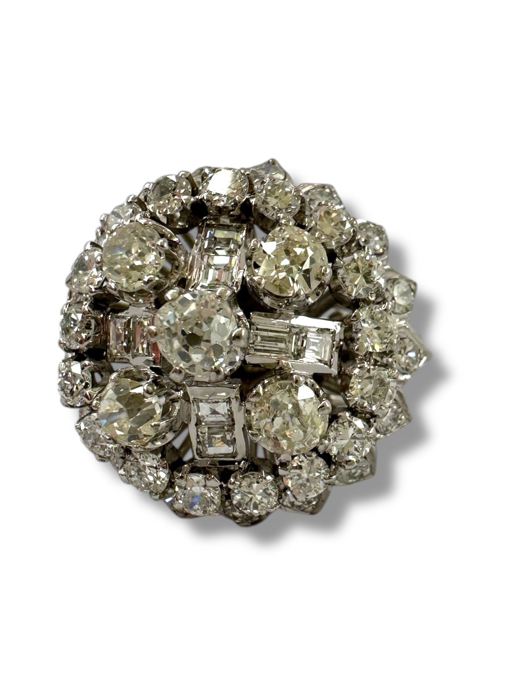 18k Diamond Cross Cluster Ring