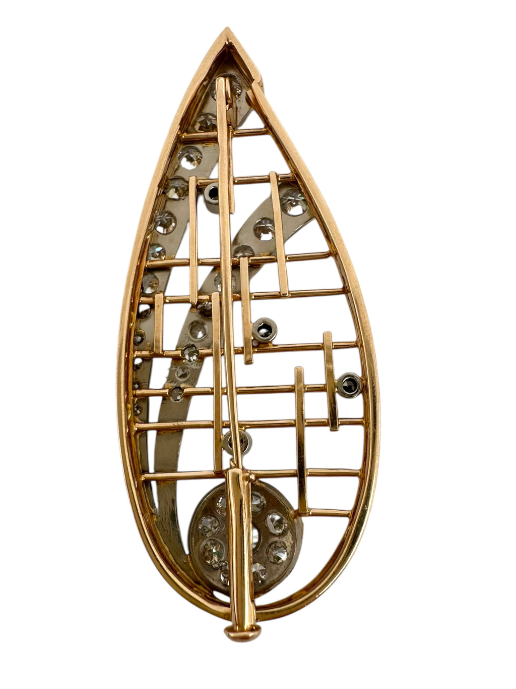 14k USSR Celestial Brooch