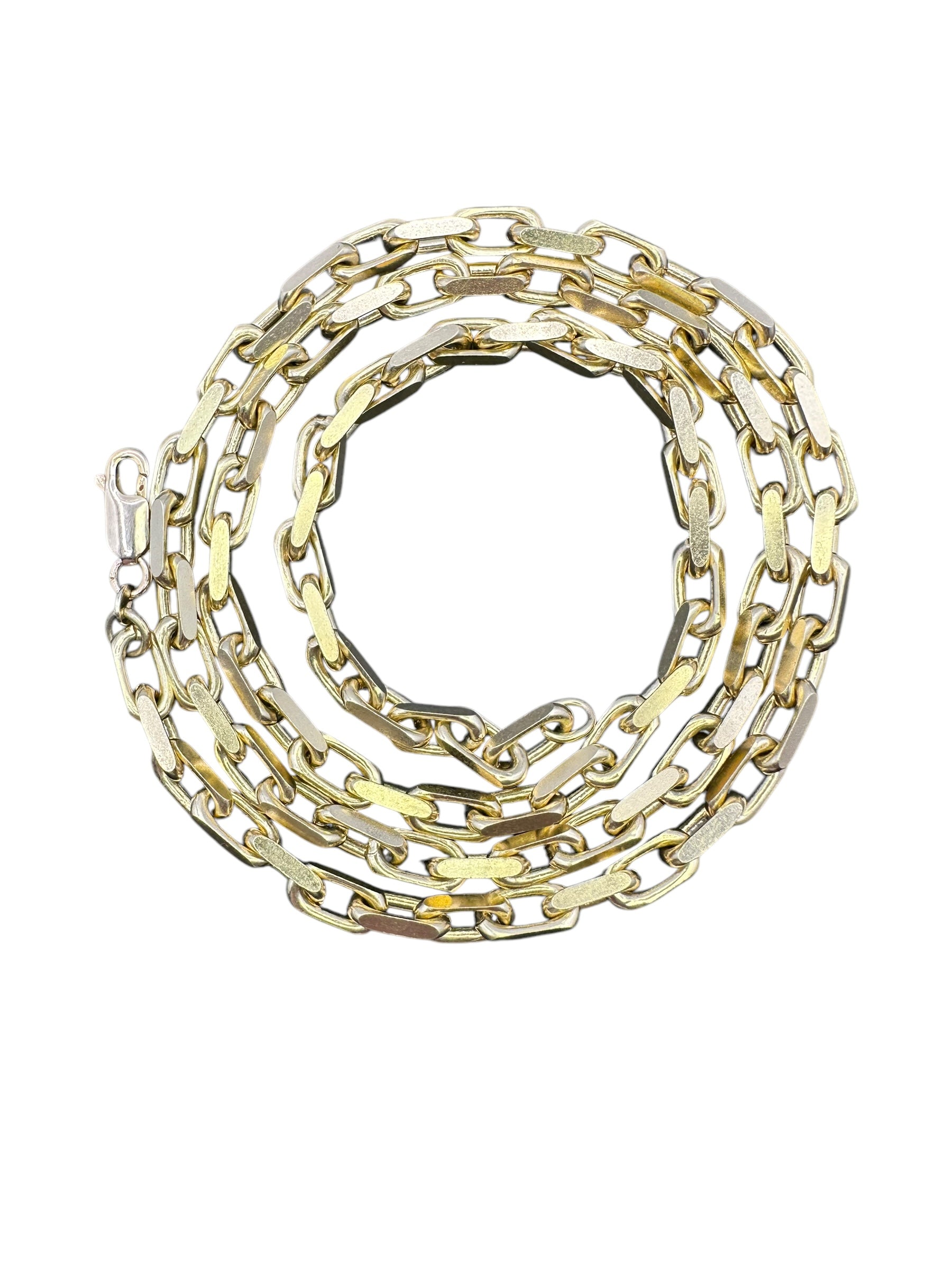 14k Cut Biker Link Chain Necklace - Large Link
