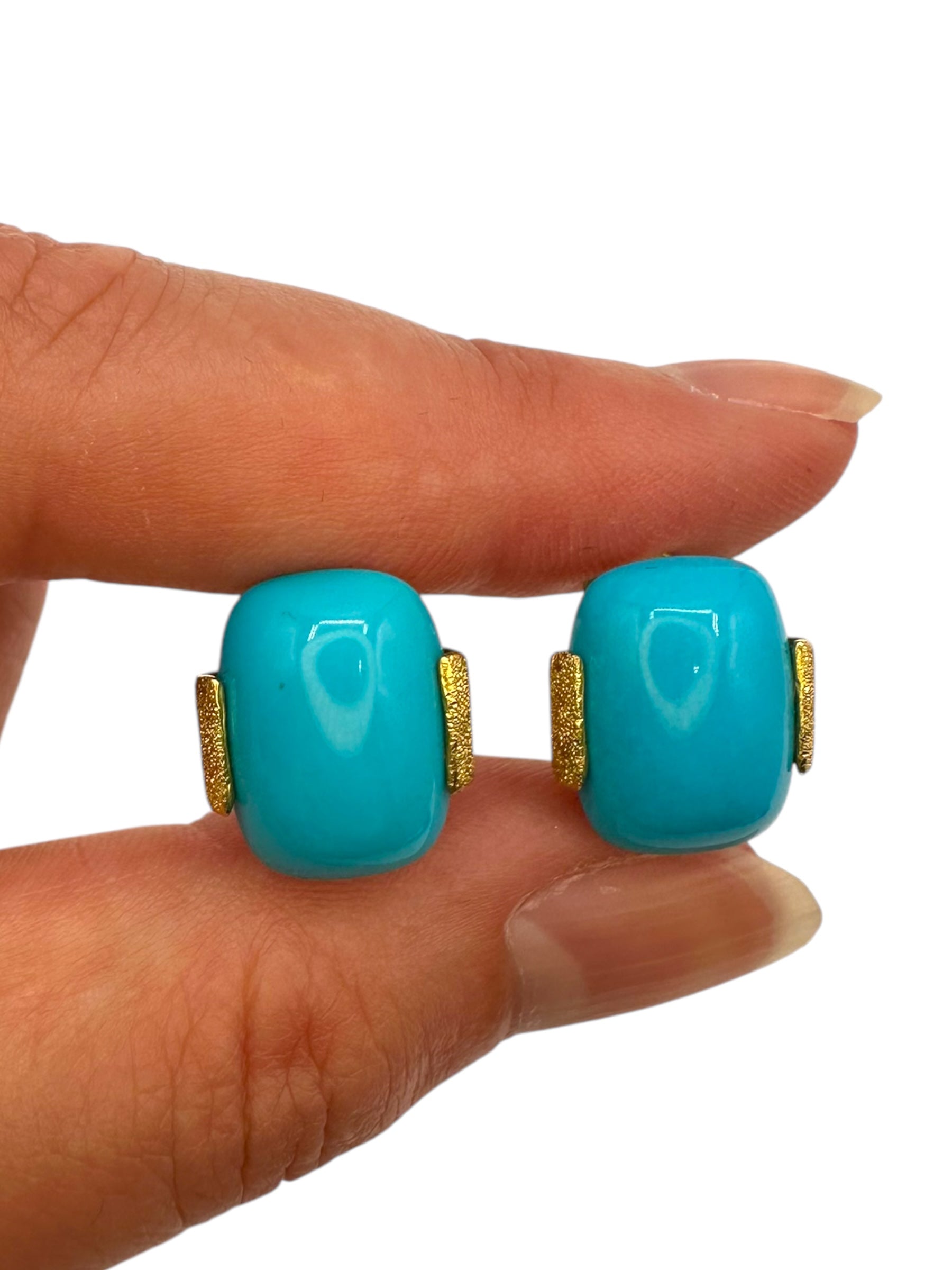 18k Turquoise Earrings