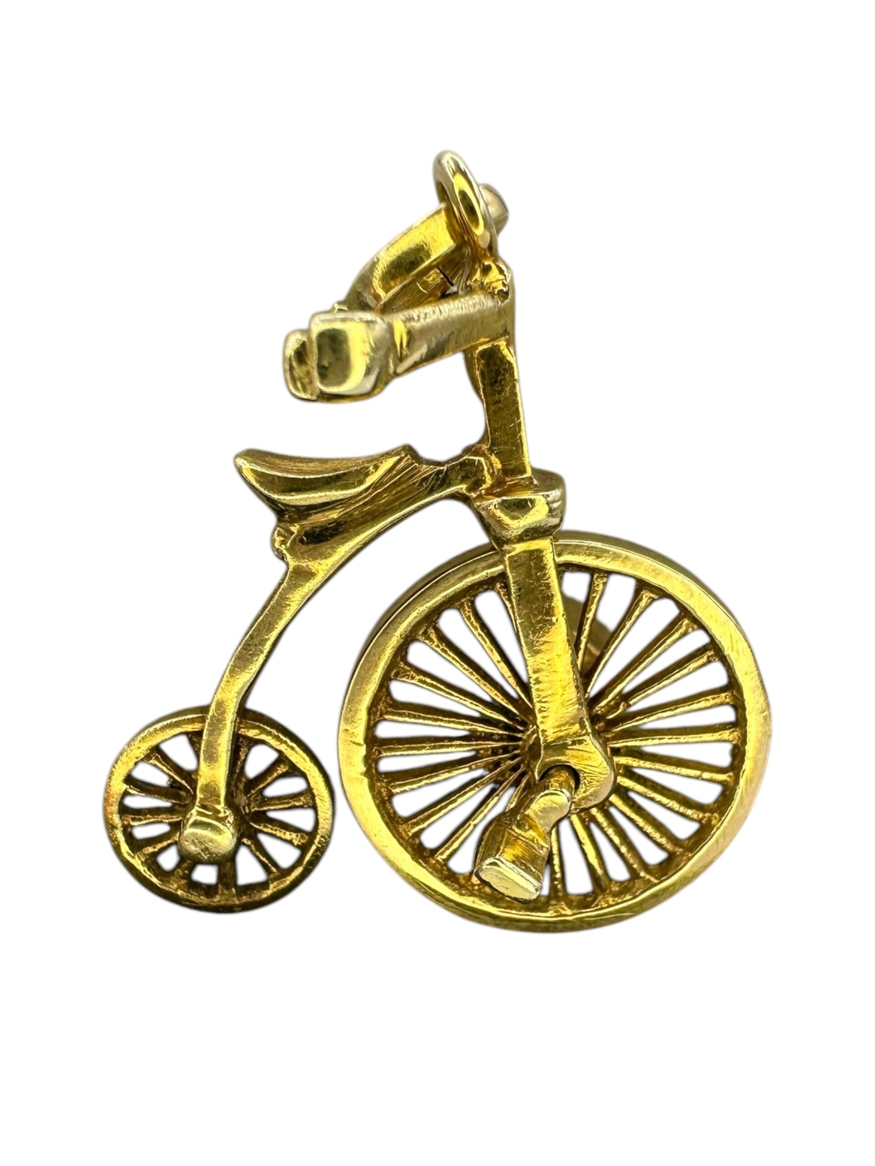 14k Penny Farthing Bicycle Charm