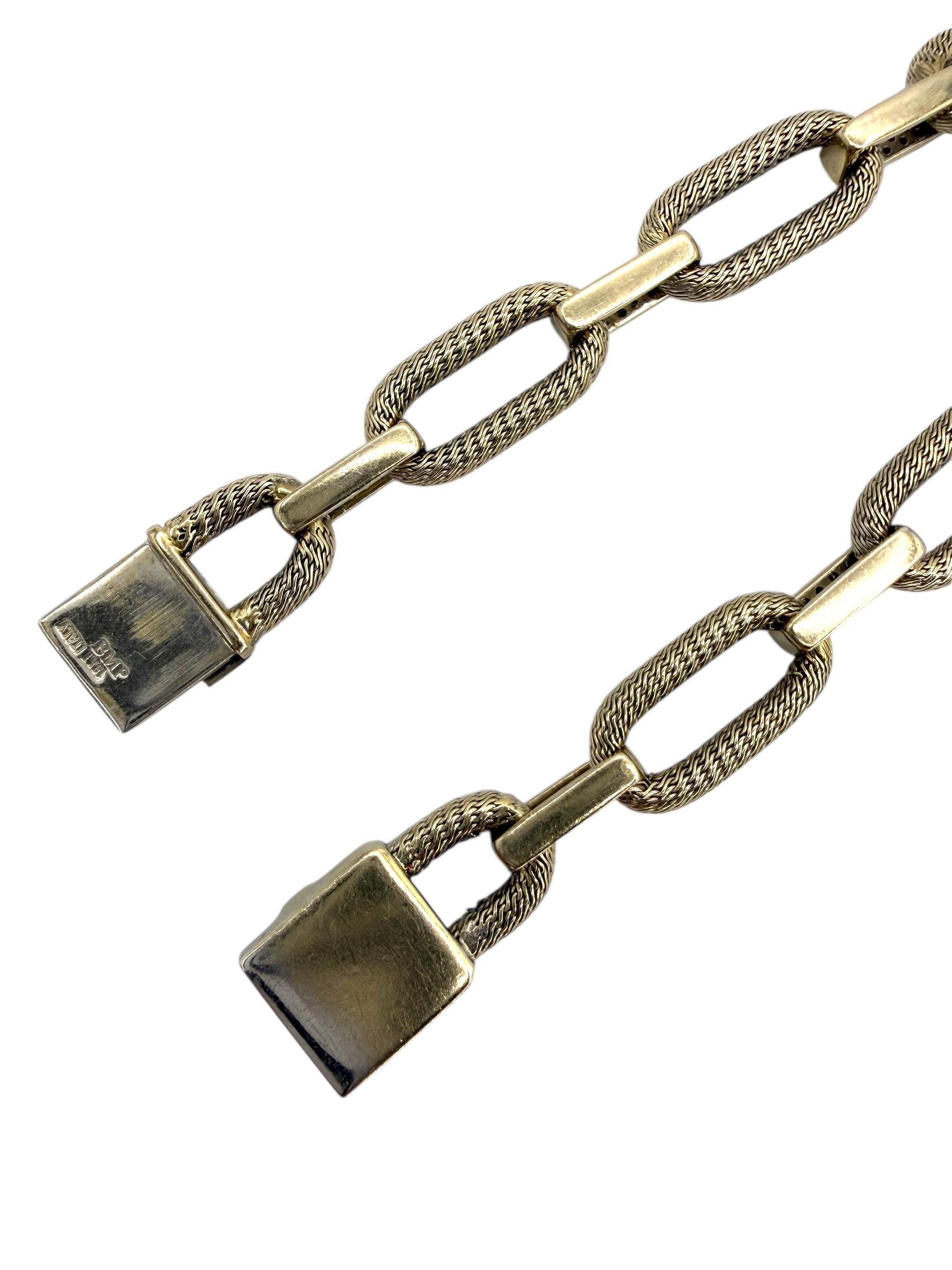 18k Woven Link Chain Bracelet
