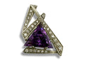 14k Amethyst Diamond Pendant