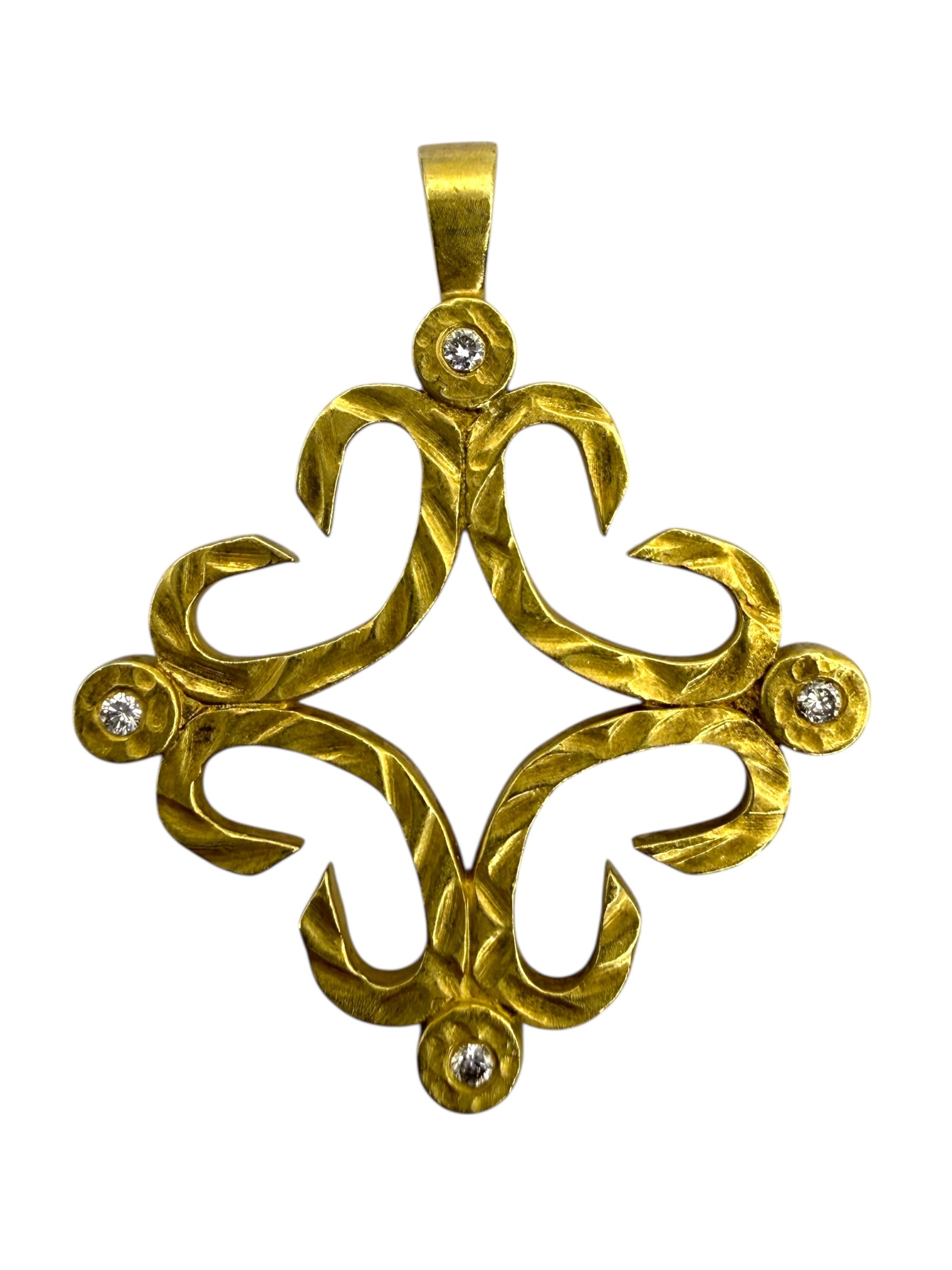 18k Diamond Cross Pendant