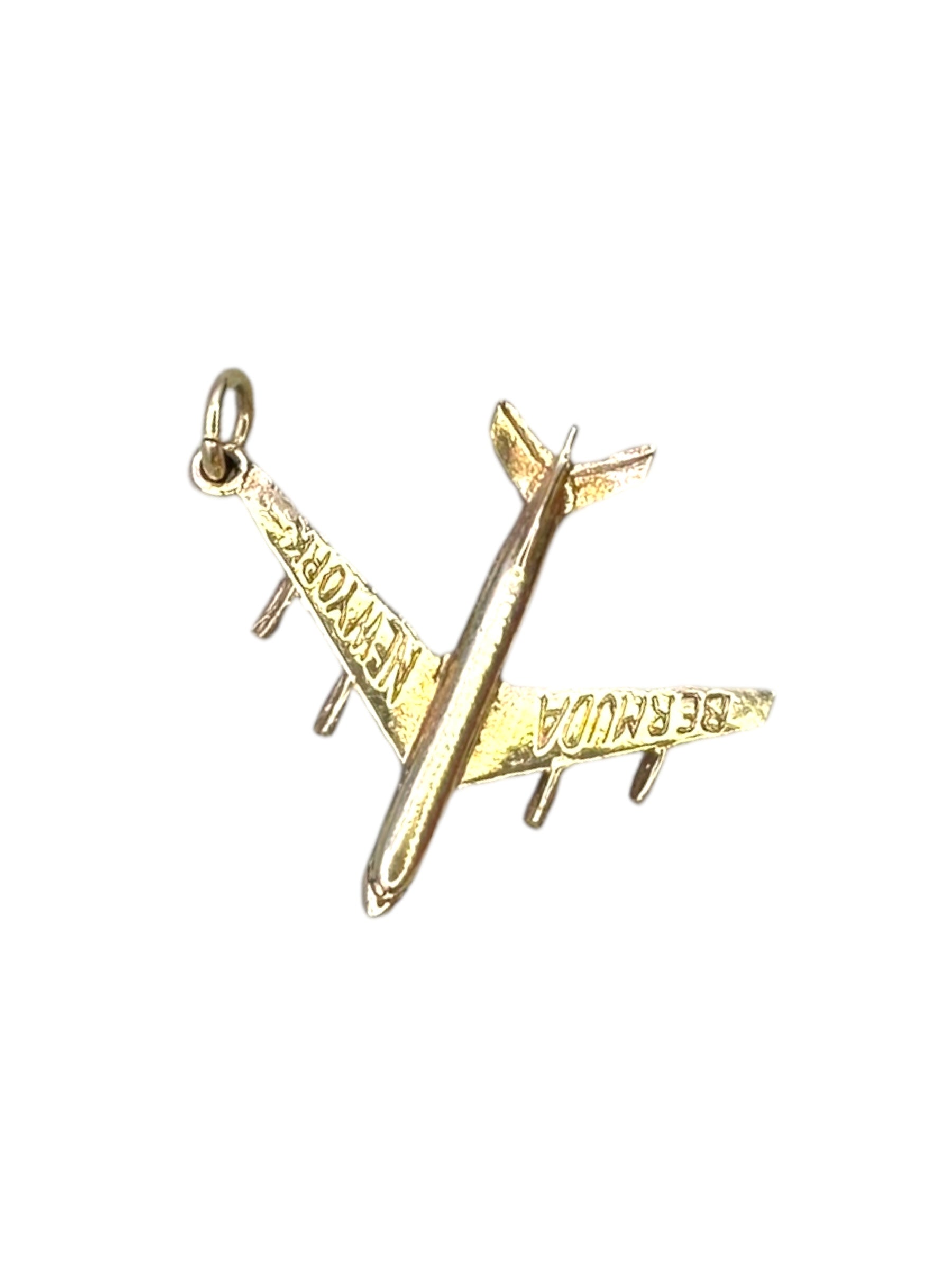 14k Airplane Charm