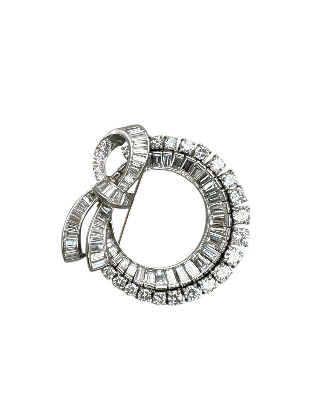 Platinum Diamond Wreath Brooch