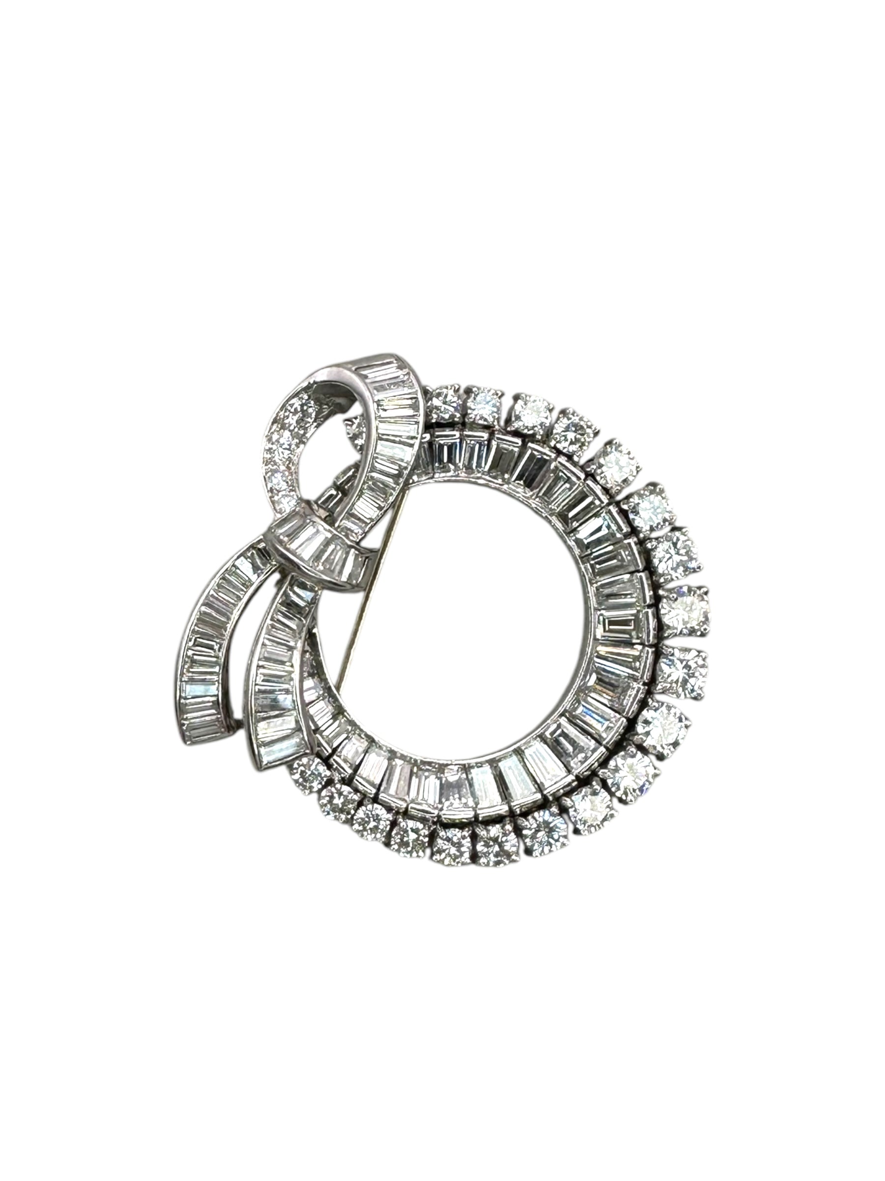 Platinum Diamond Wreath Brooch
