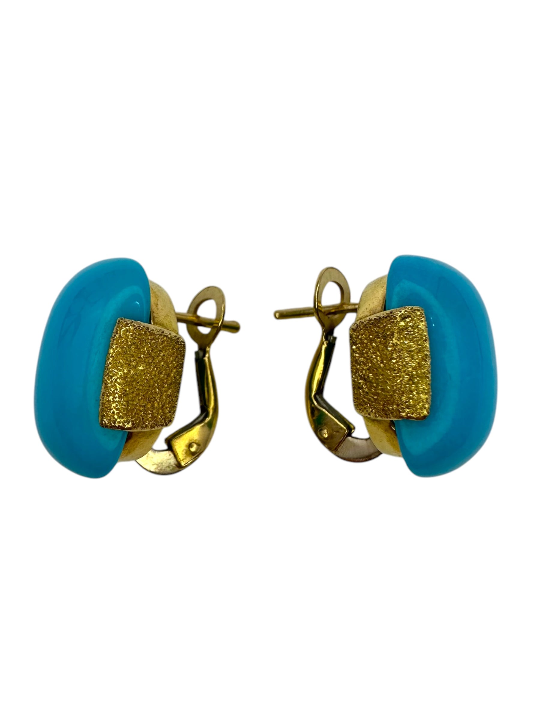 18k Turquoise Earrings