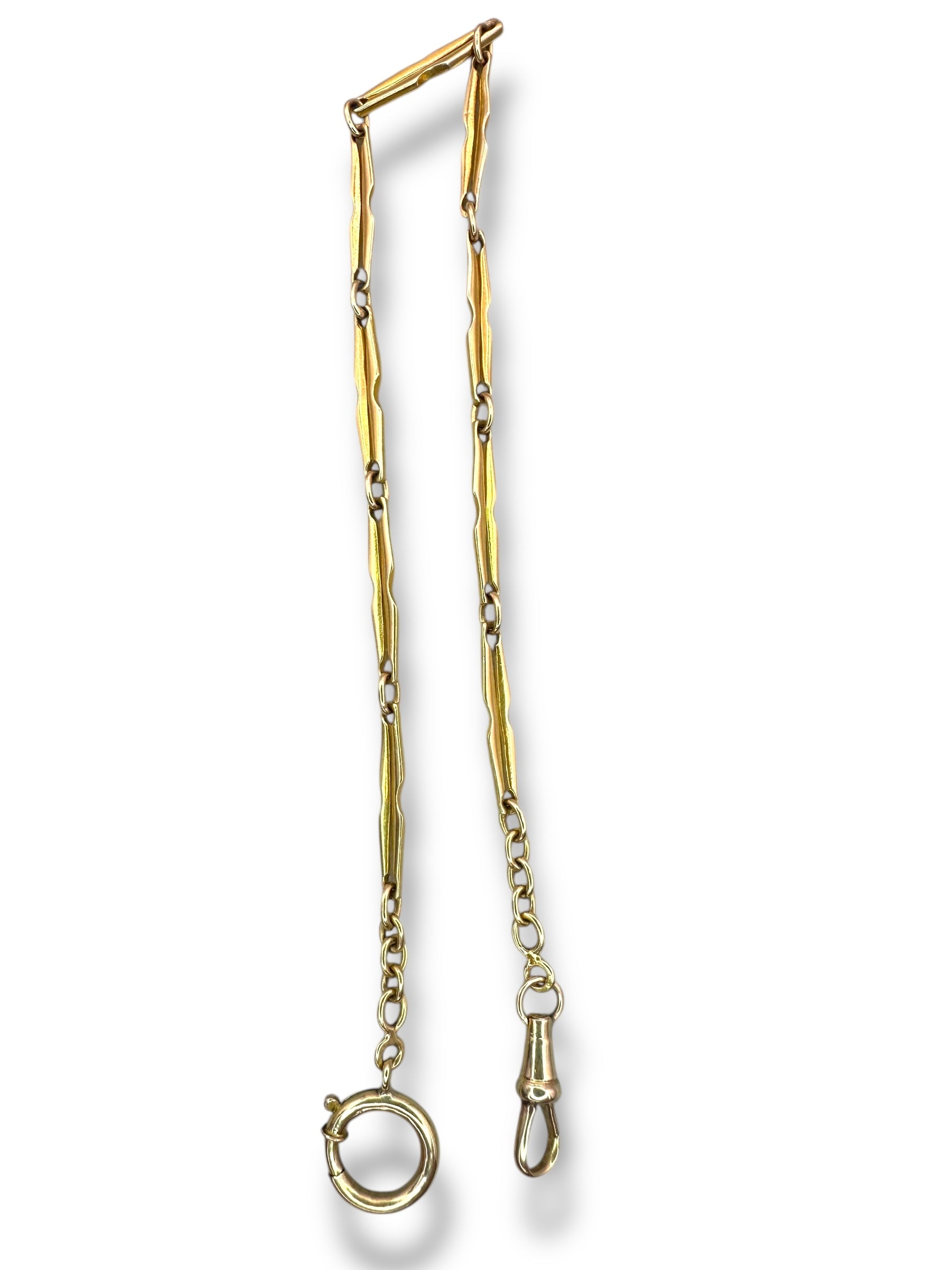18k Bar Link Watch Chain