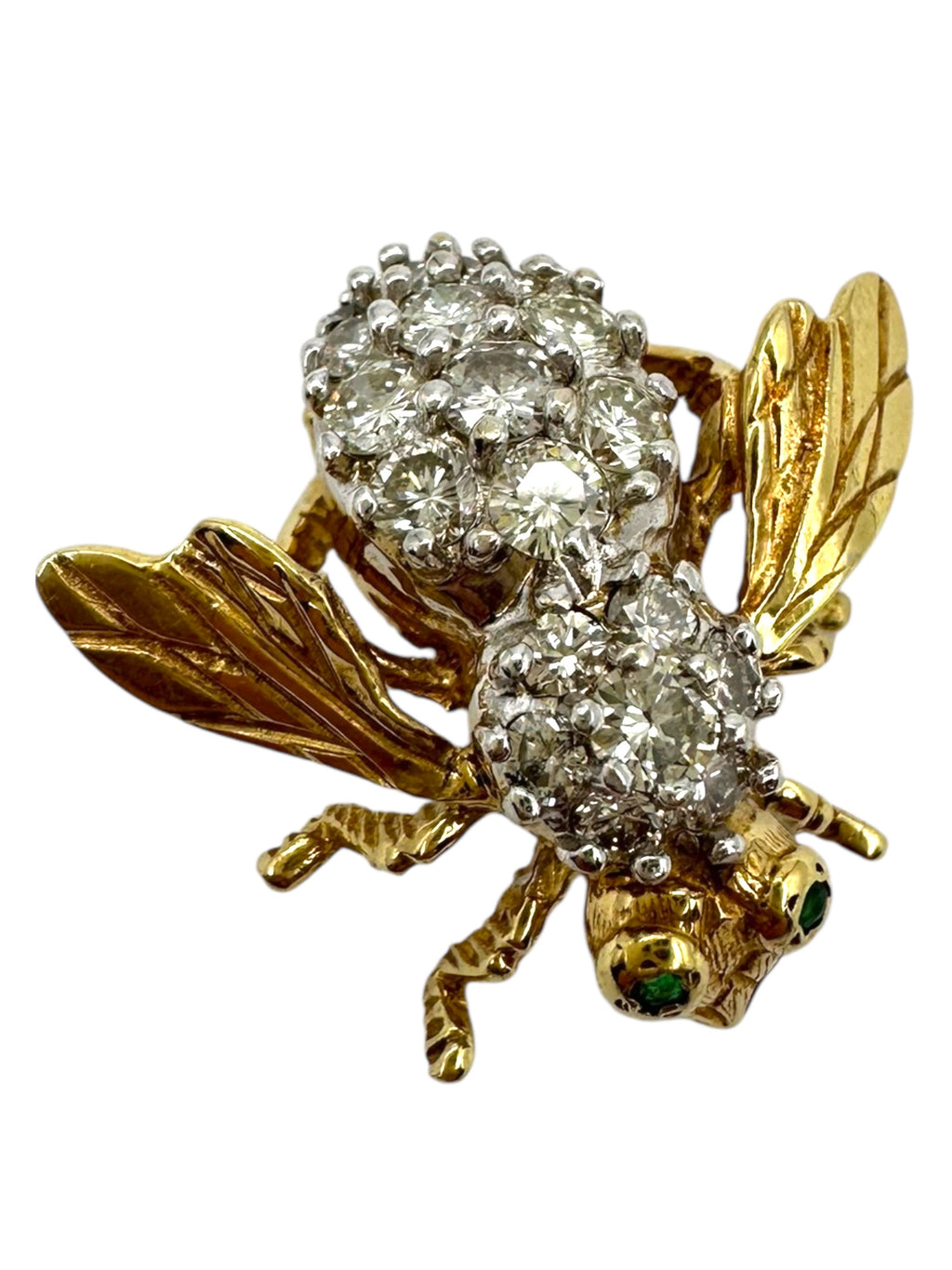 14k Diamond Bee Pin