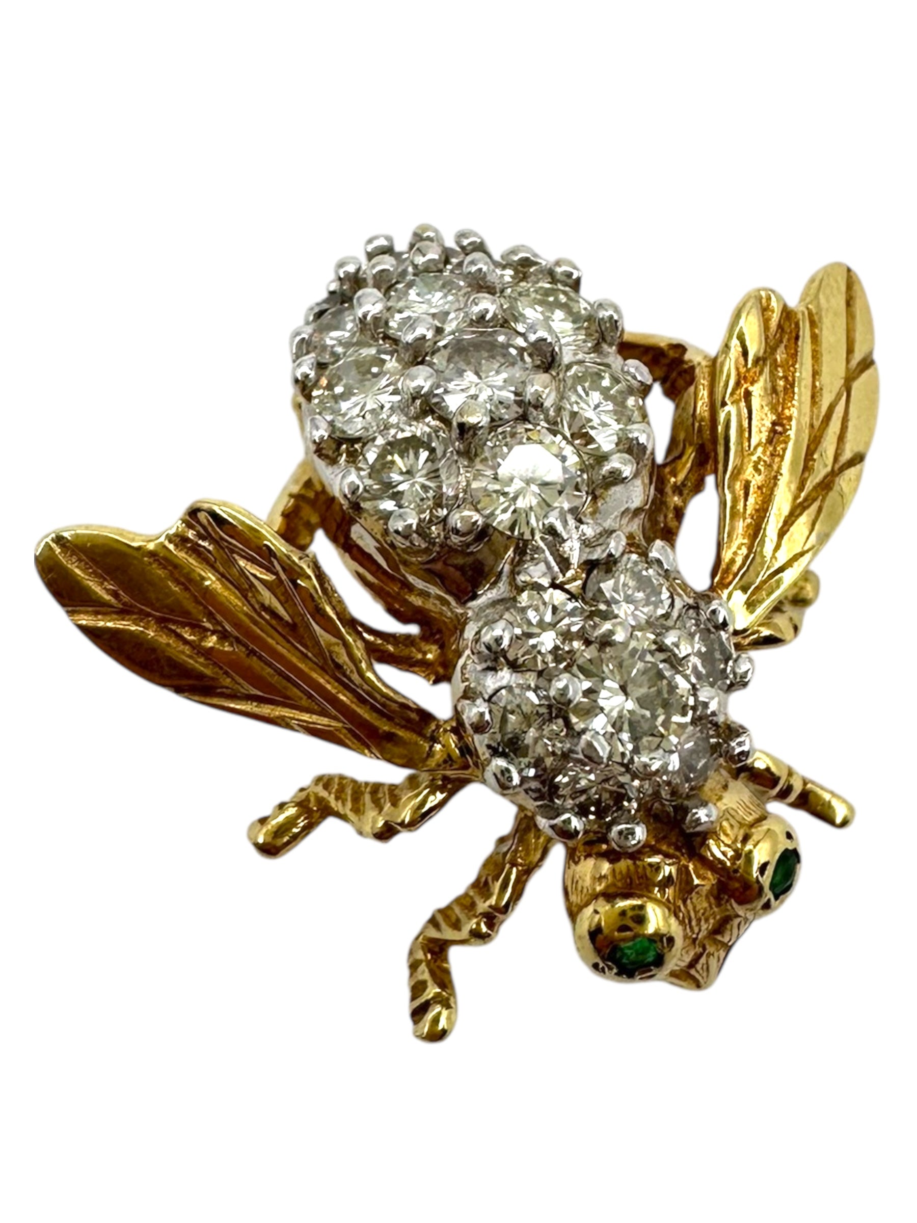 14k Diamond Bee Pin