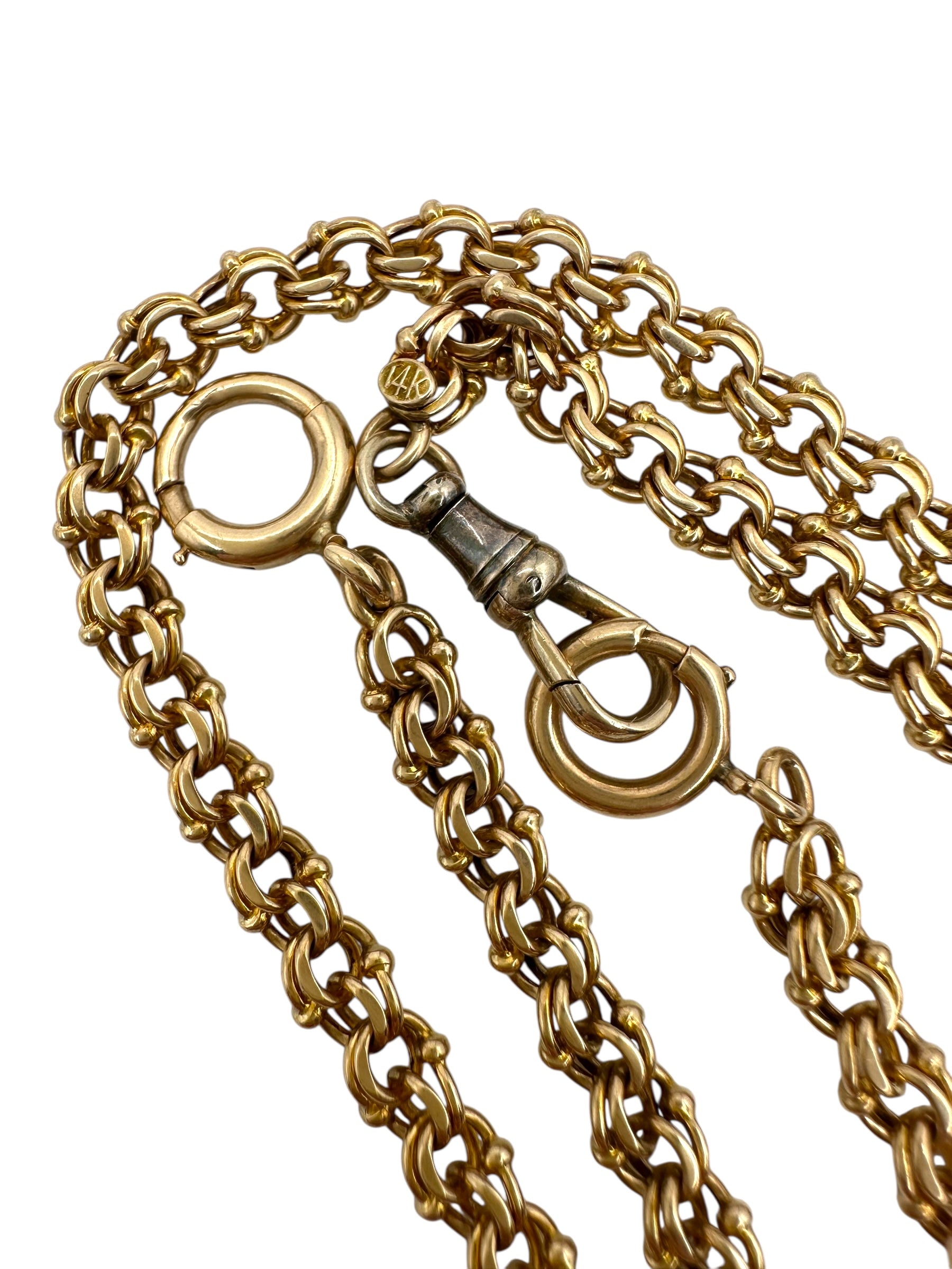14k Fancy Link Watch Chain