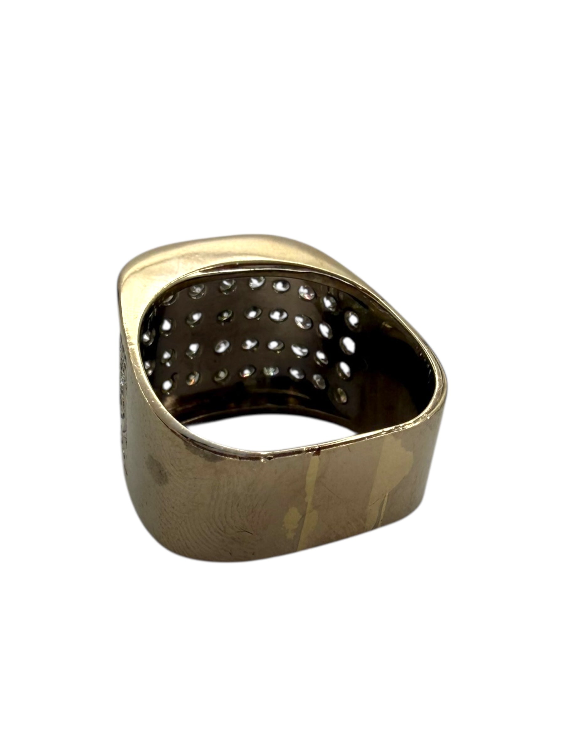 15k Diamond Geometric Ring