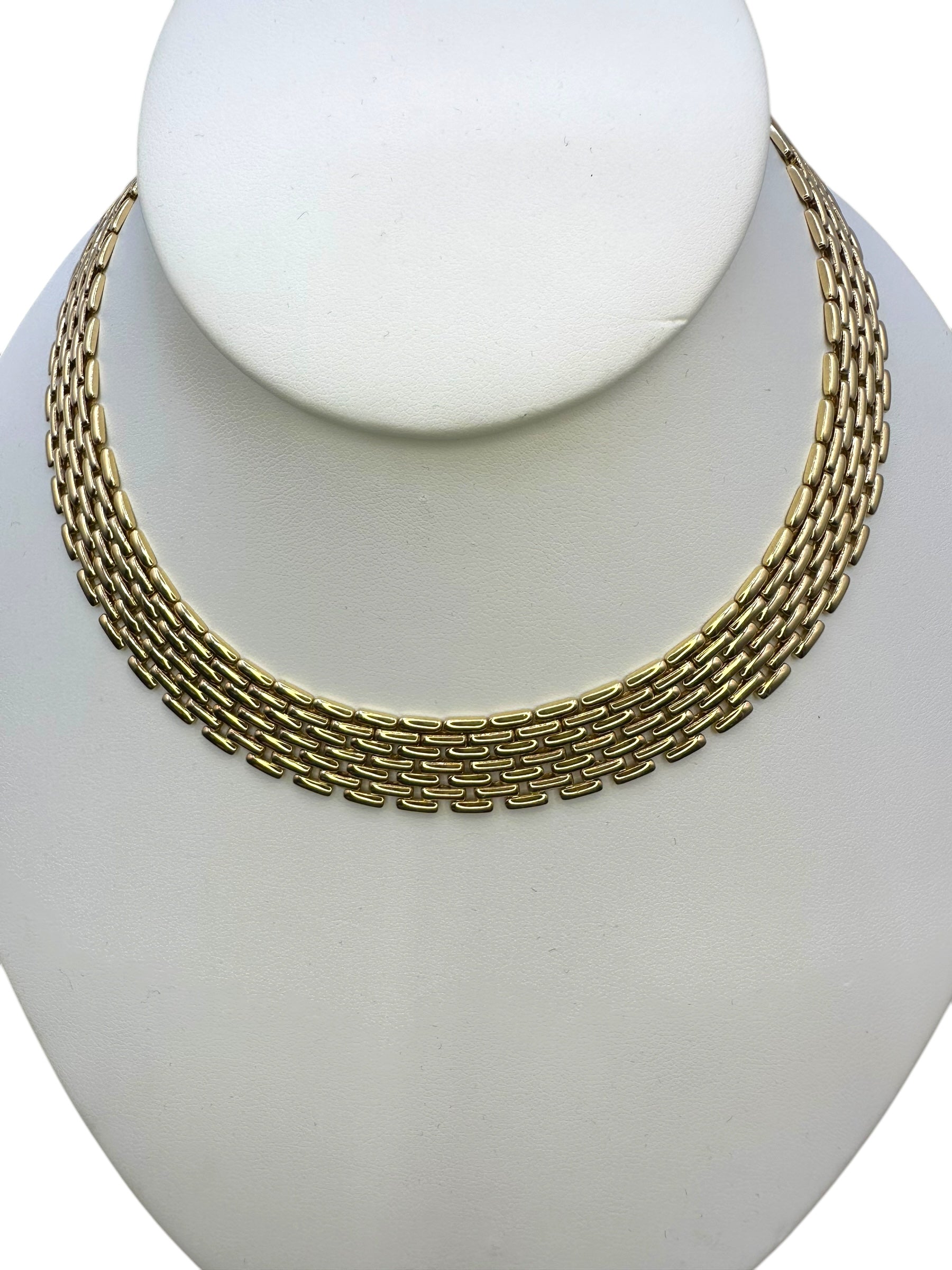 14k Panther Link Collar Necklace