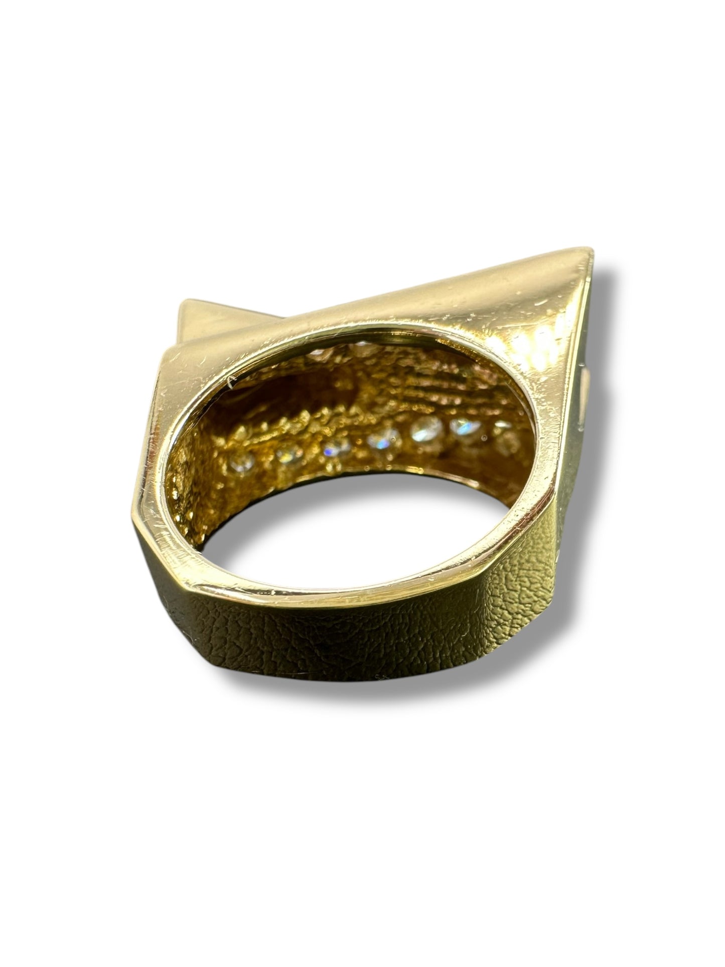 14k Geometric Diamond Ring