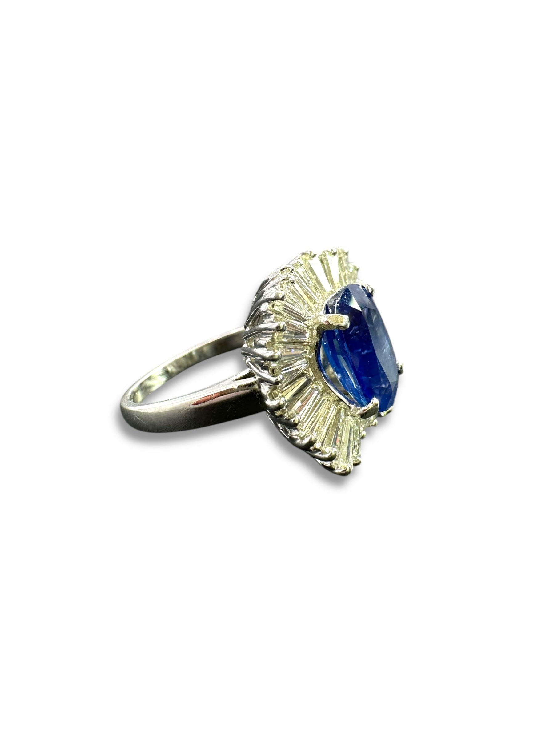 Platinum Sapphire Diamond Ringdant