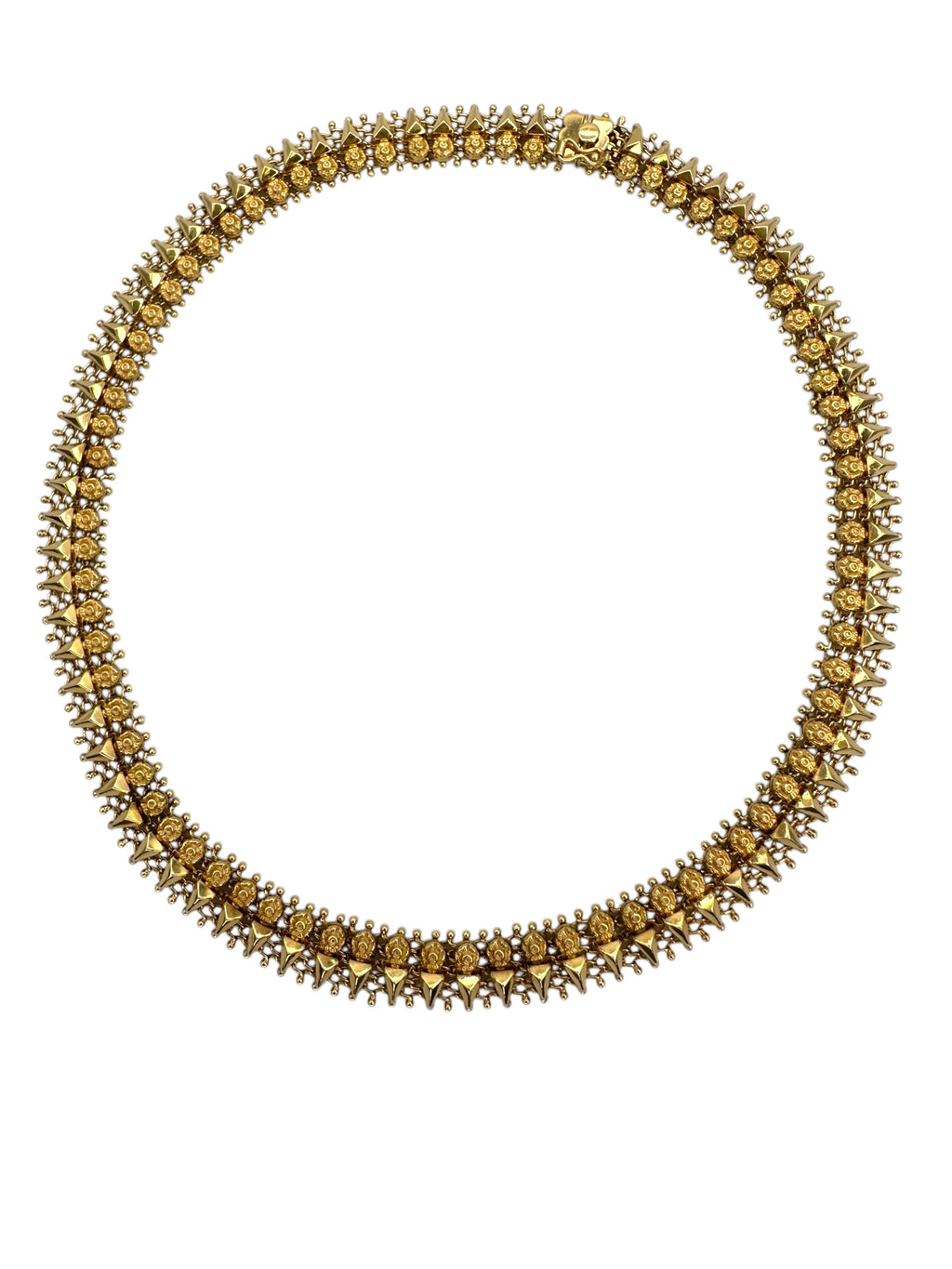 18k Flower Spike Collar Necklace