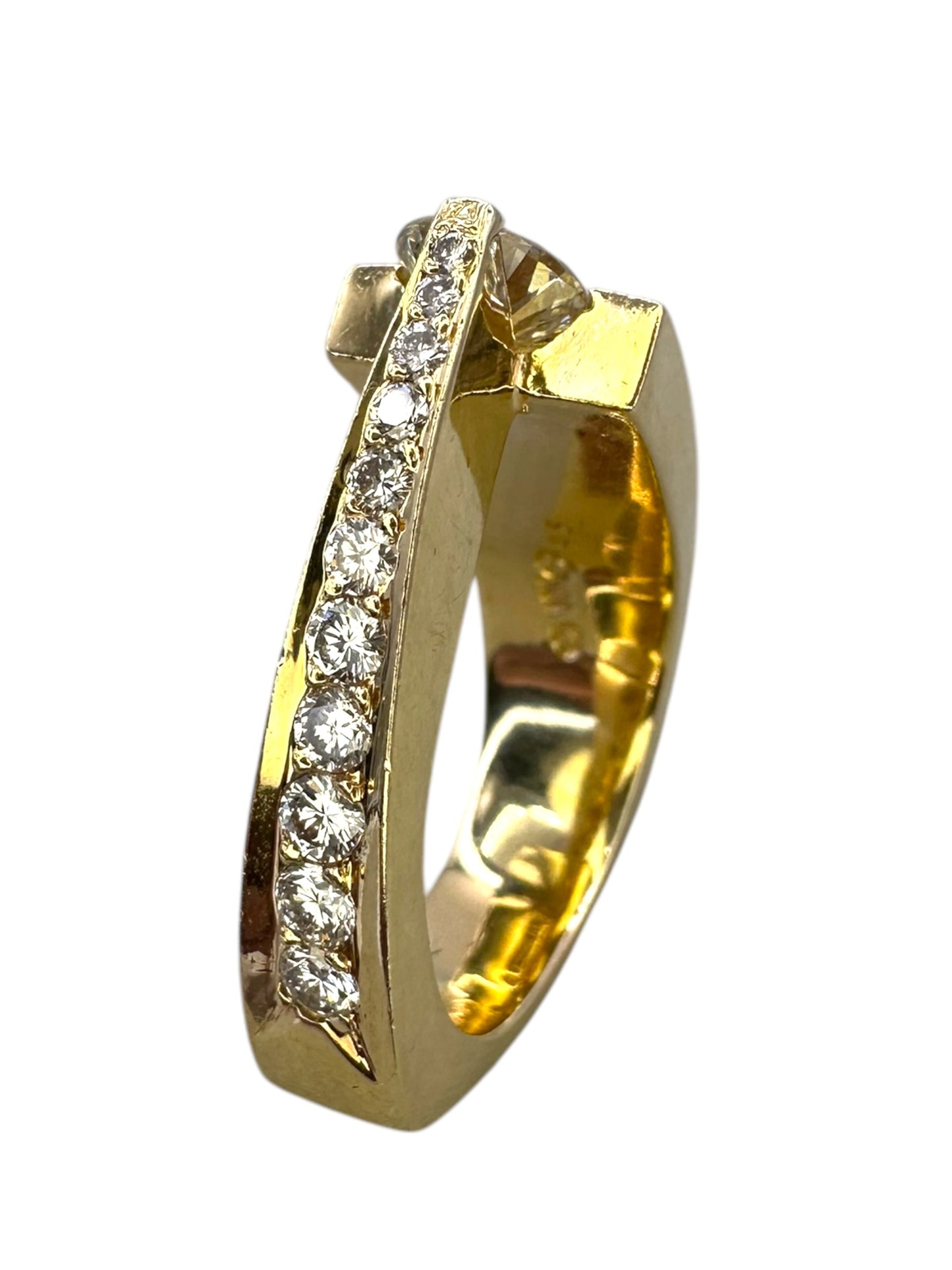 14k Diamond Comet Ring