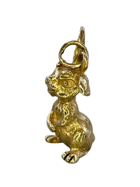 14k Laughing Rabbit Pendant