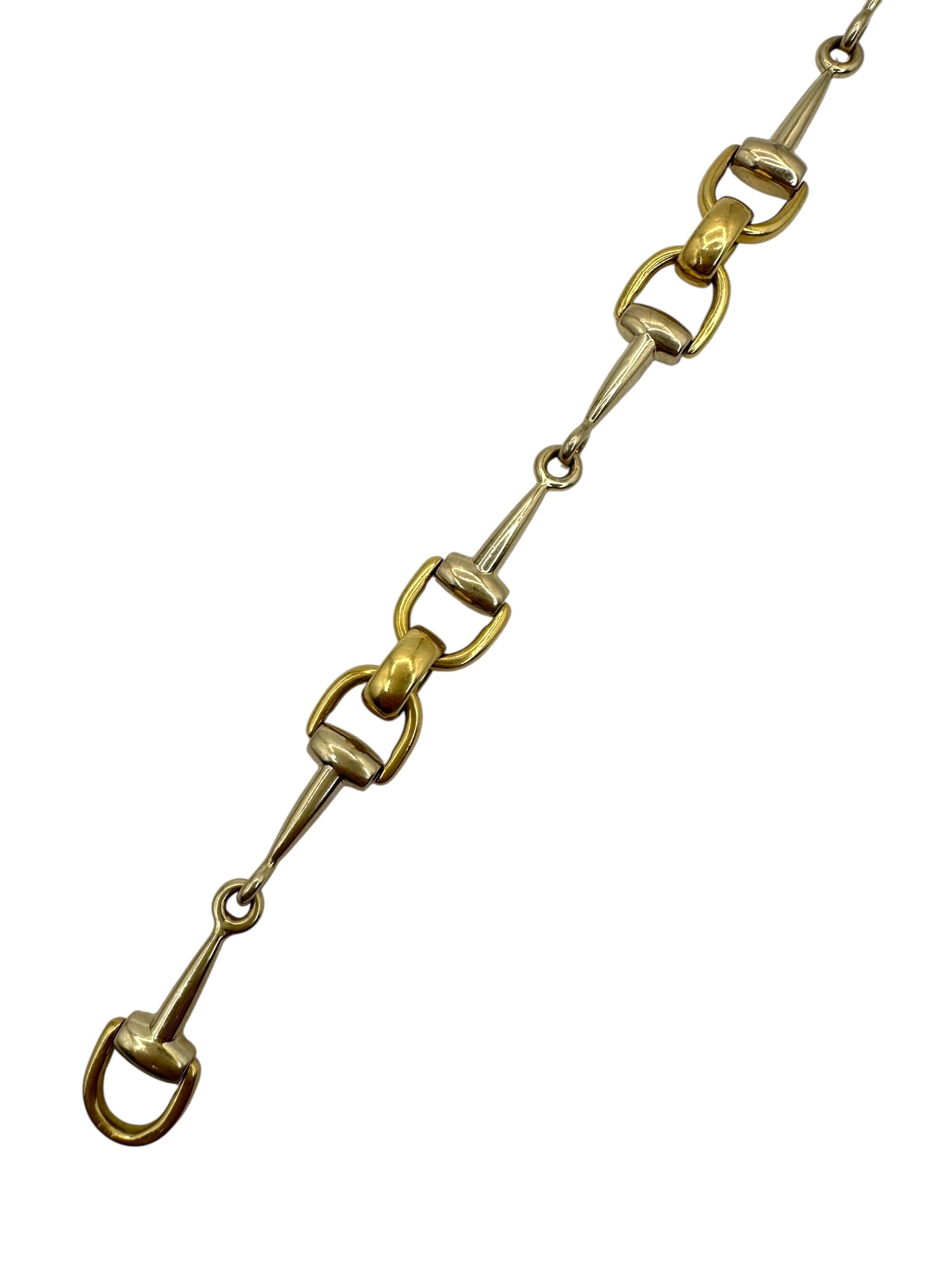 18k Two Tone Horse Bit Bracelet
