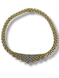 14k Diamond Panther Link Collar Necklace