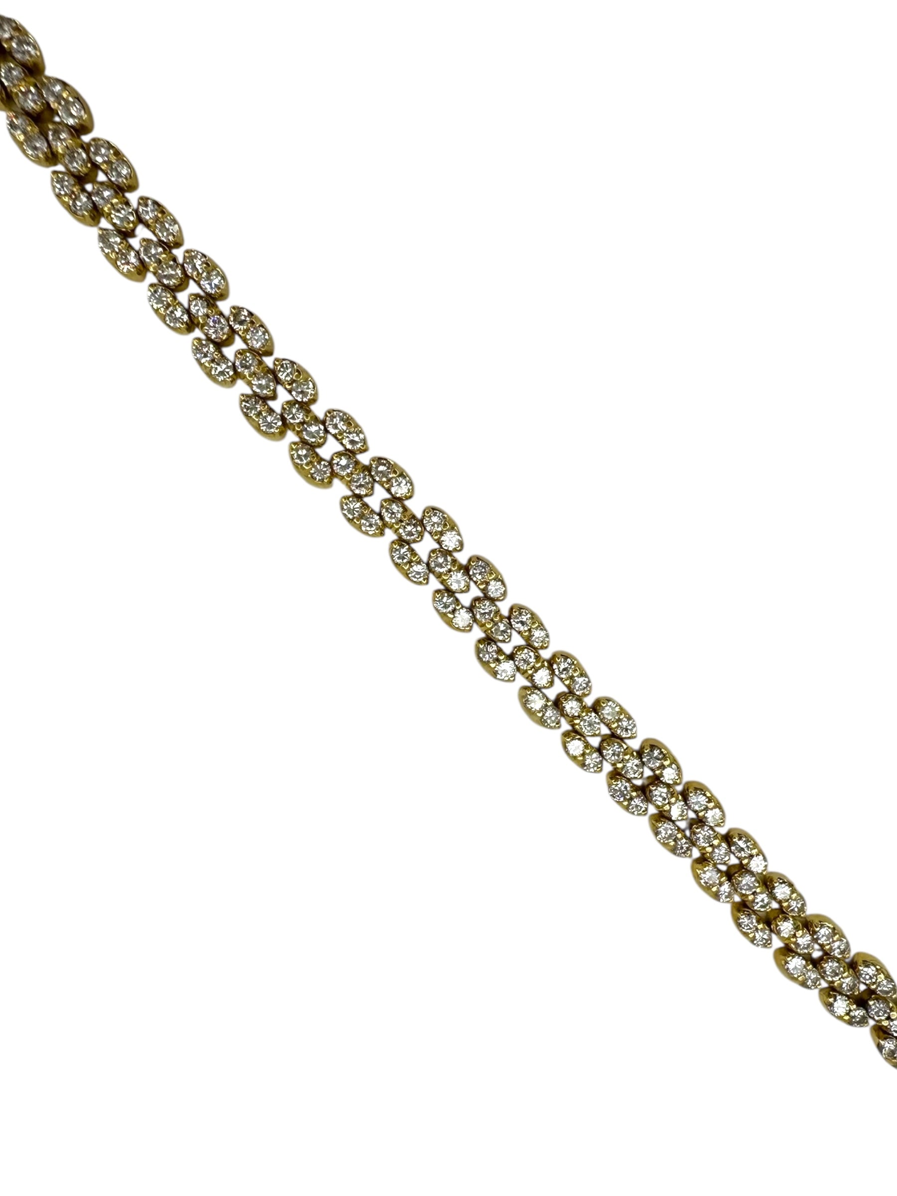 18k Diamond Panther Link Bracelet