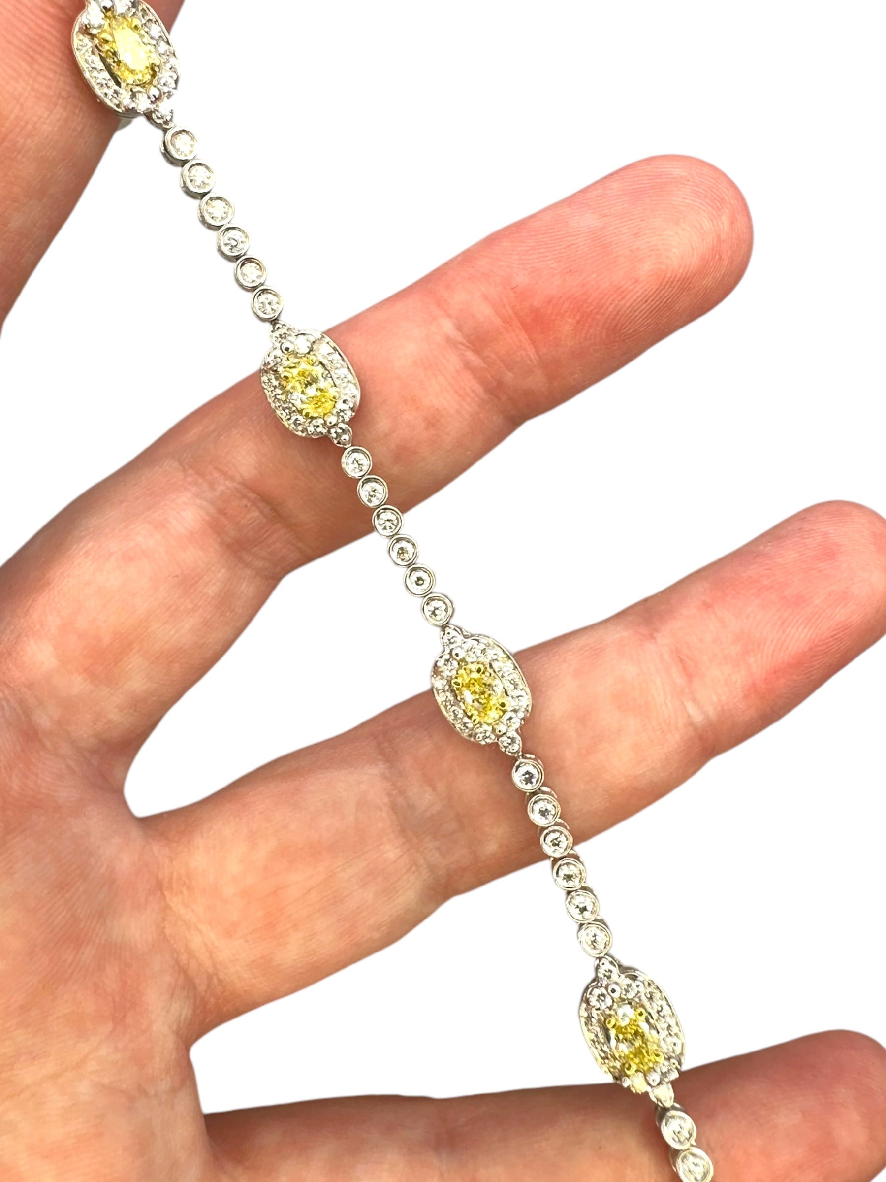 18k Yellow and White Diamond Bracelet