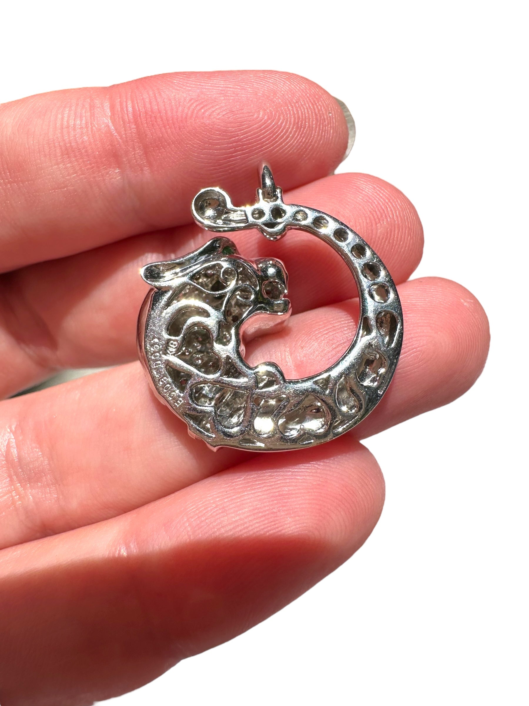 18k Diamond Panther Head Pendant