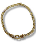 14k Diamond Panther Link Collar Necklace