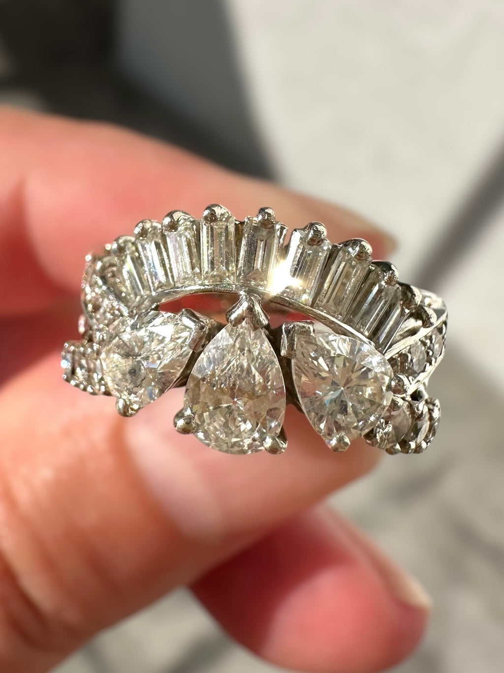 Platinum Diamond Princess Ring