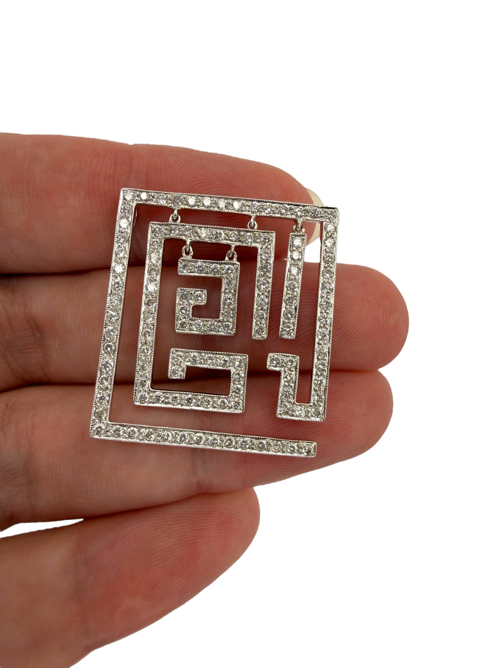 18k Diamond Geometric Pendant